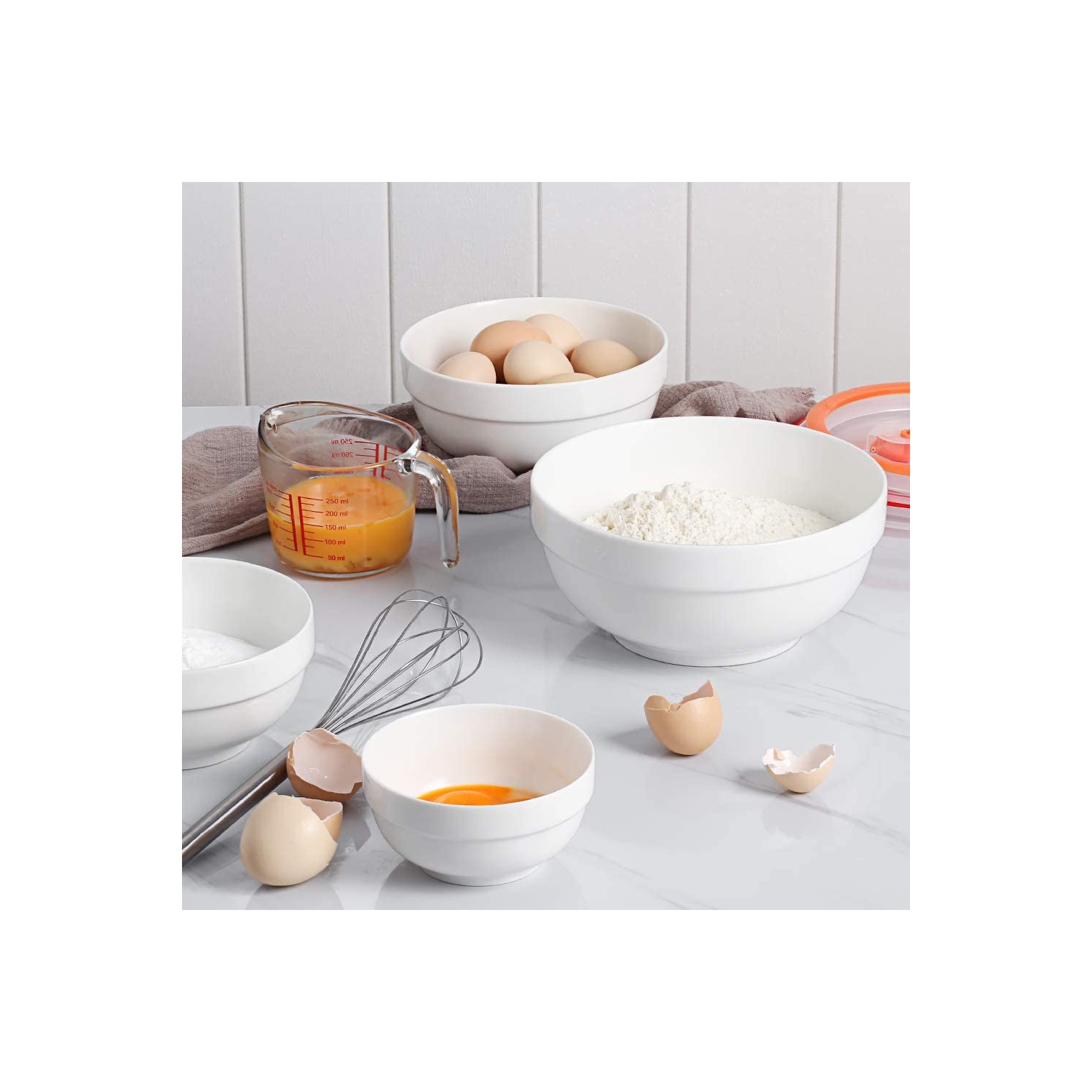 Bols en céramique avec couvercles, bols de service avec couvercles, contenants pour aliments, bols de préparation en porcelaine, polyvalent