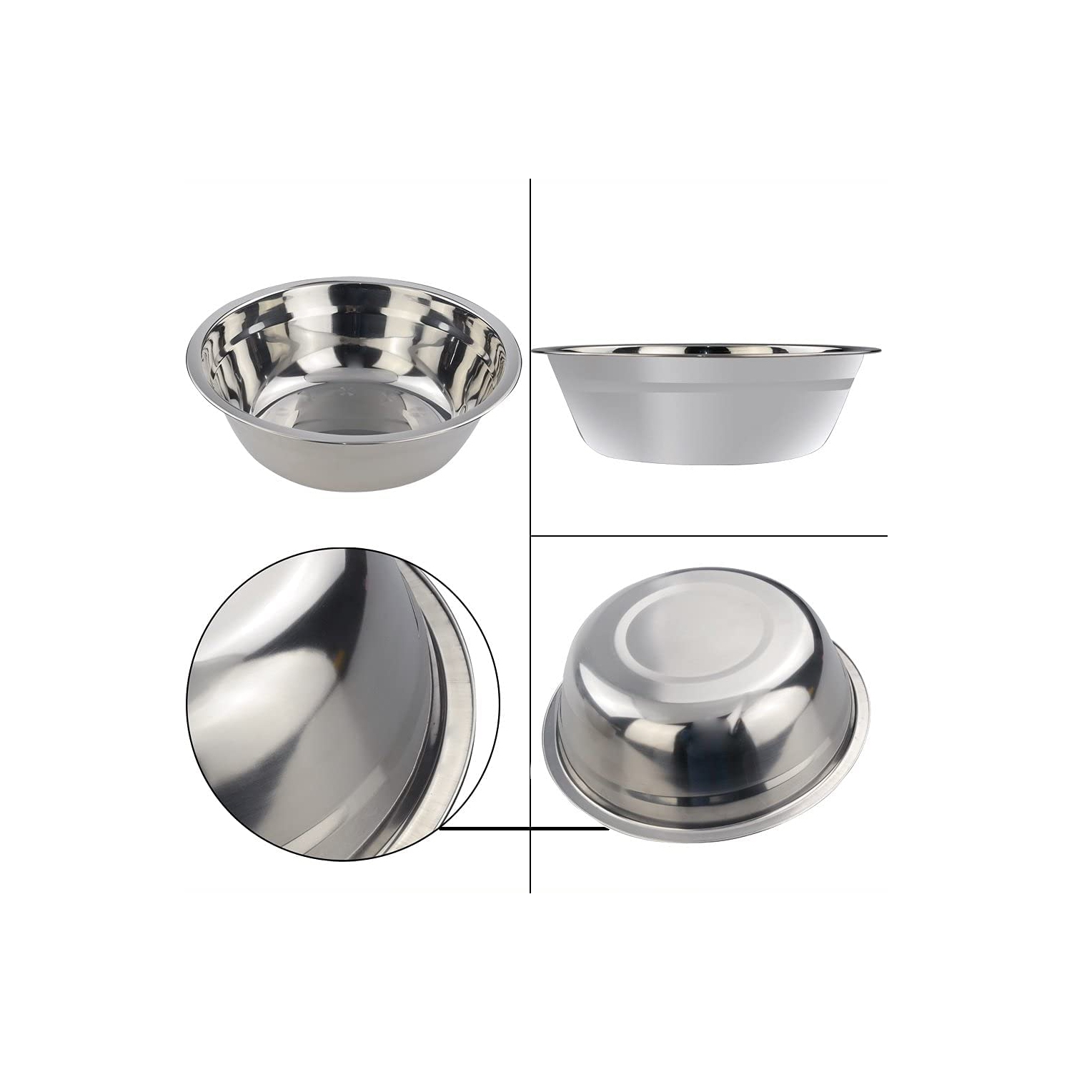 Ensemble de 4 bols à mélanger en acier inoxydable et bols de préparation en métal