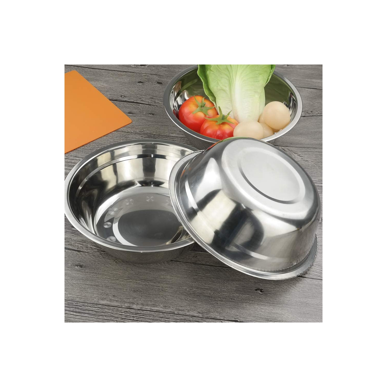 Ensemble de 4 bols à mélanger en acier inoxydable et bols de préparation en métal
