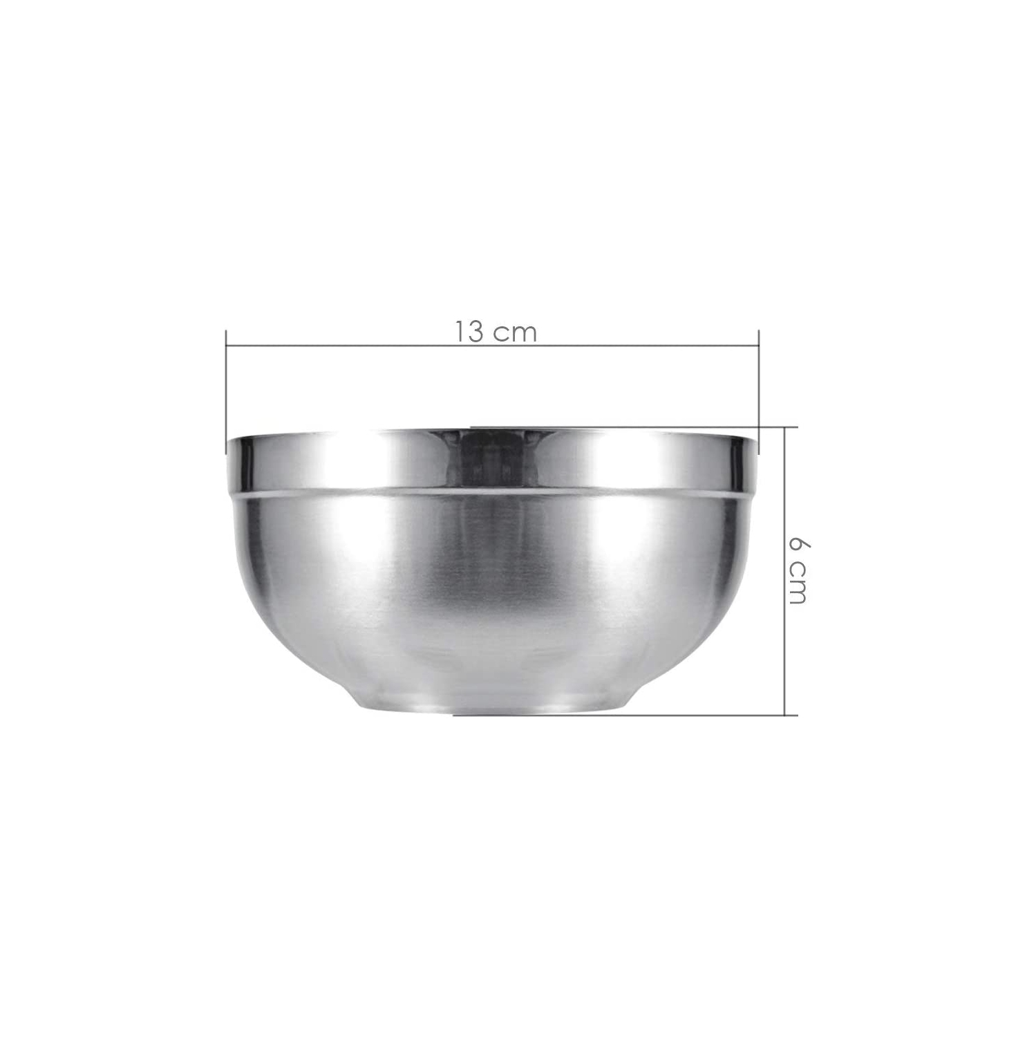 Ensemble de 6 bols à collations en métal isotherme à double paroi de 13 oz