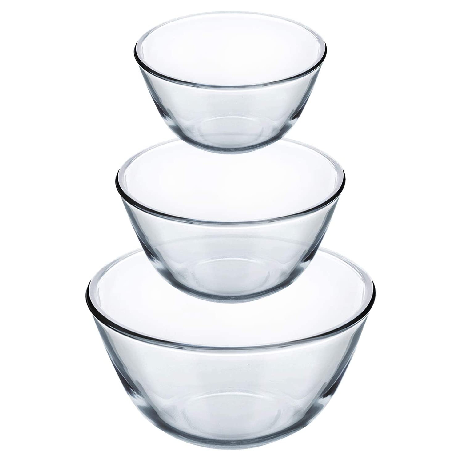 Bol à mélanger en verre, bols à salade assortis en verre borosilicaté, grands bols emboîtables pour la cuisine