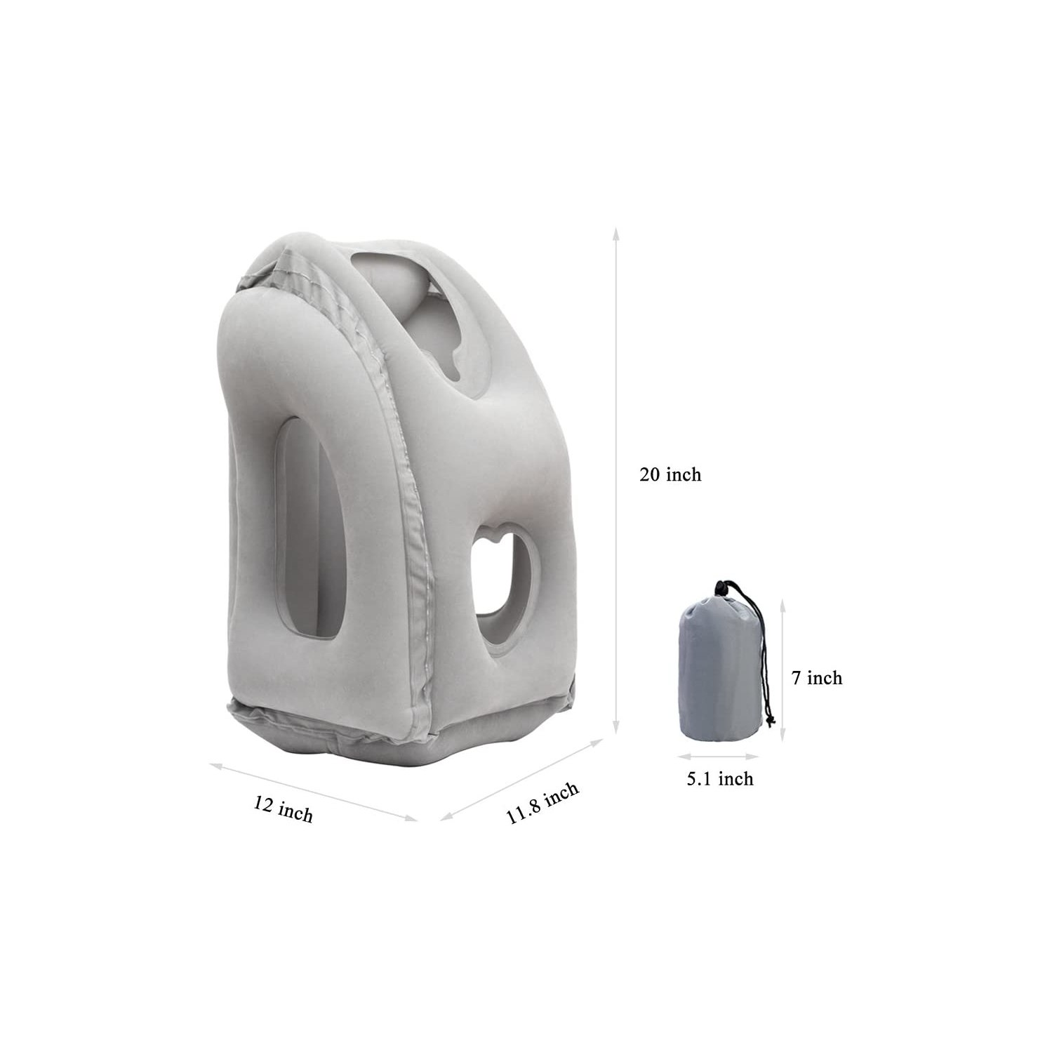 AirGoods Travel Pillow -- Multifunctional Inflatable Travel Pillows for Airplanes, Portable Office Napping Pillow