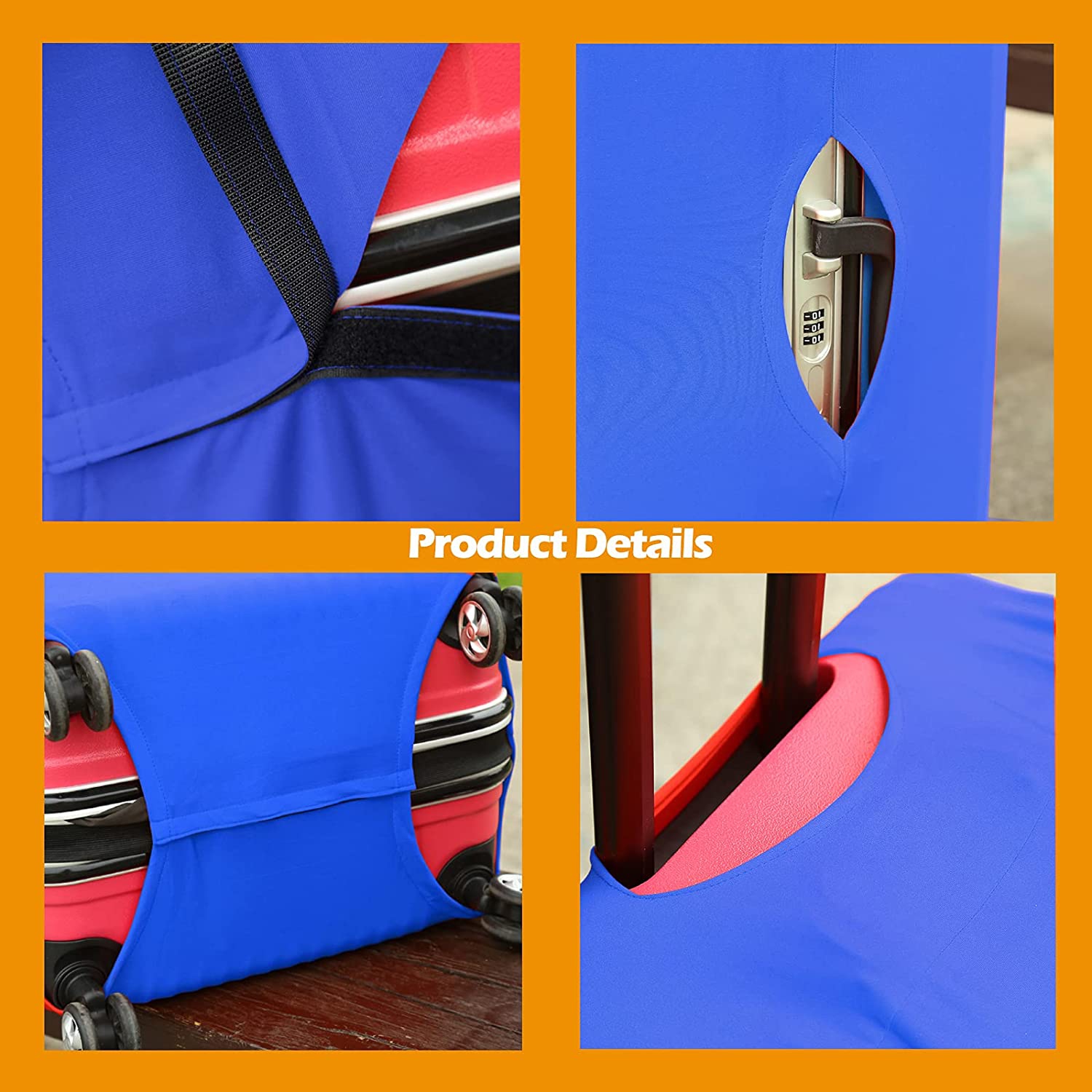 Housse élastique lavable pour sac de voyage, housse de protection pour valise avec étiquettes autocollantes étanches pour le bricolage