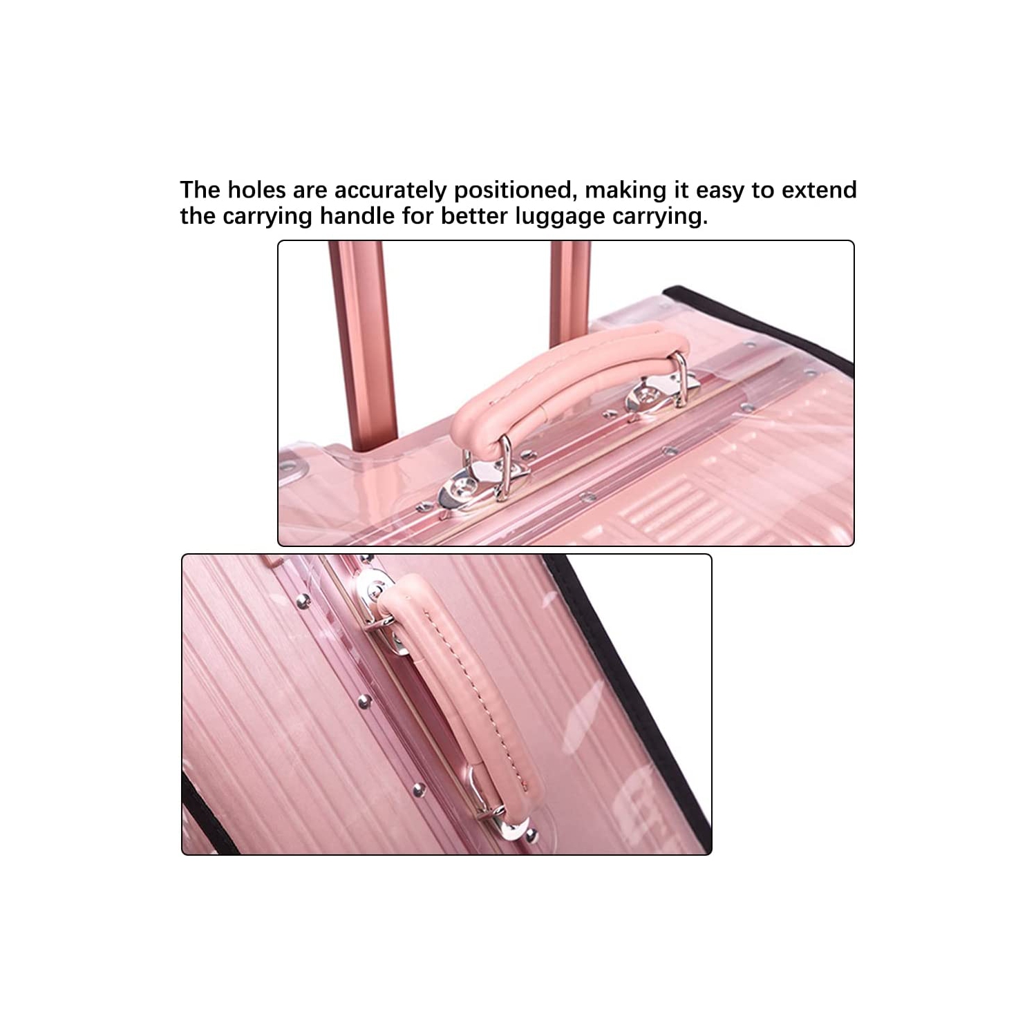 Couvre-valise de 20 po, protecteur de valise transparent, housse de valise en PVC étanche pour les voyages