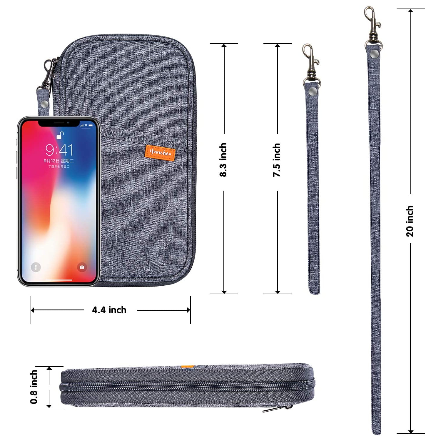 Porte-passeport de voyage avec blocage RFID, étui de rangement pour documents porte-cartes de crédit pour hommes et femmes