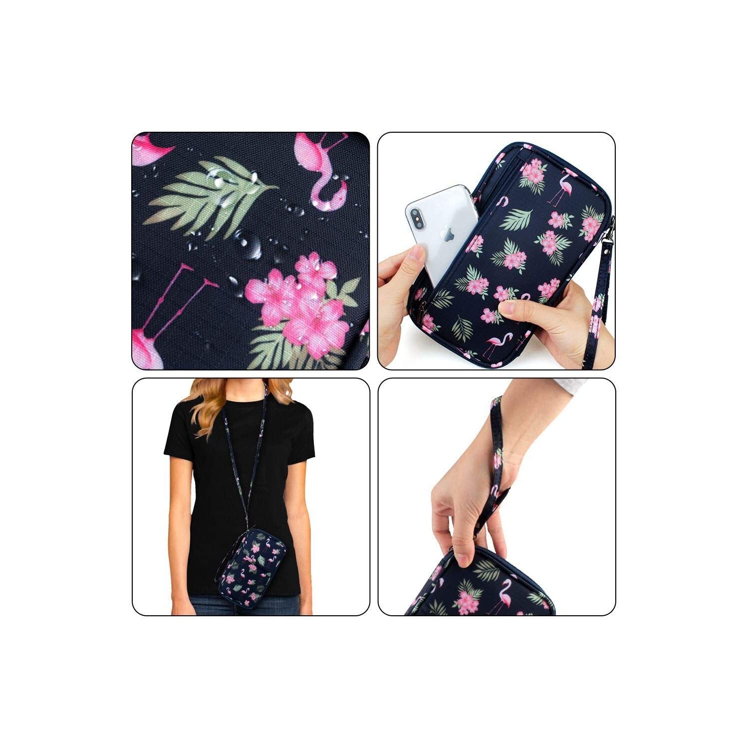 RFID Family Passport Wallet Holder Waterproof, Travel Document Organizer Credit Card Clutch Bag for Men Women