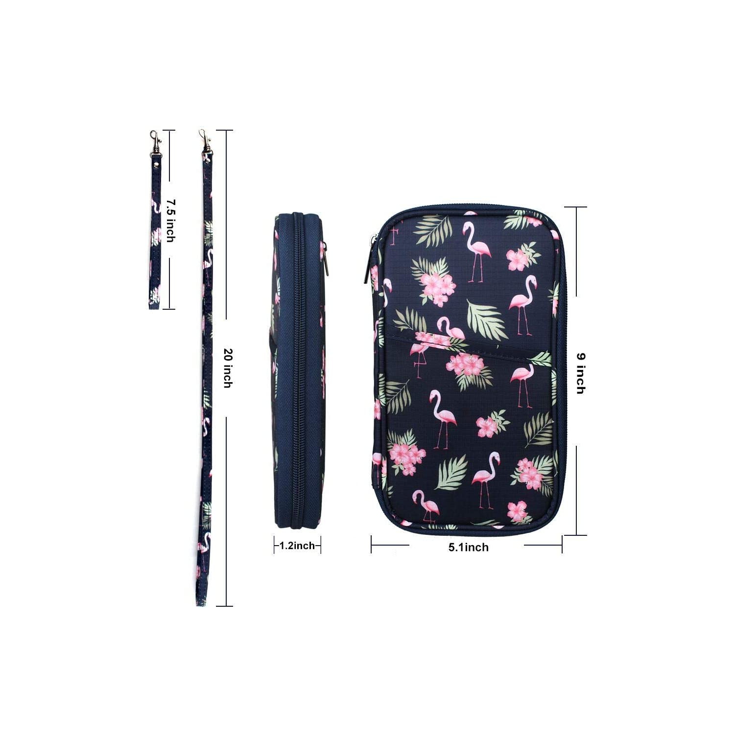 RFID Family Passport Wallet Holder Waterproof, Travel Document Organizer Credit Card Clutch Bag for Men Women