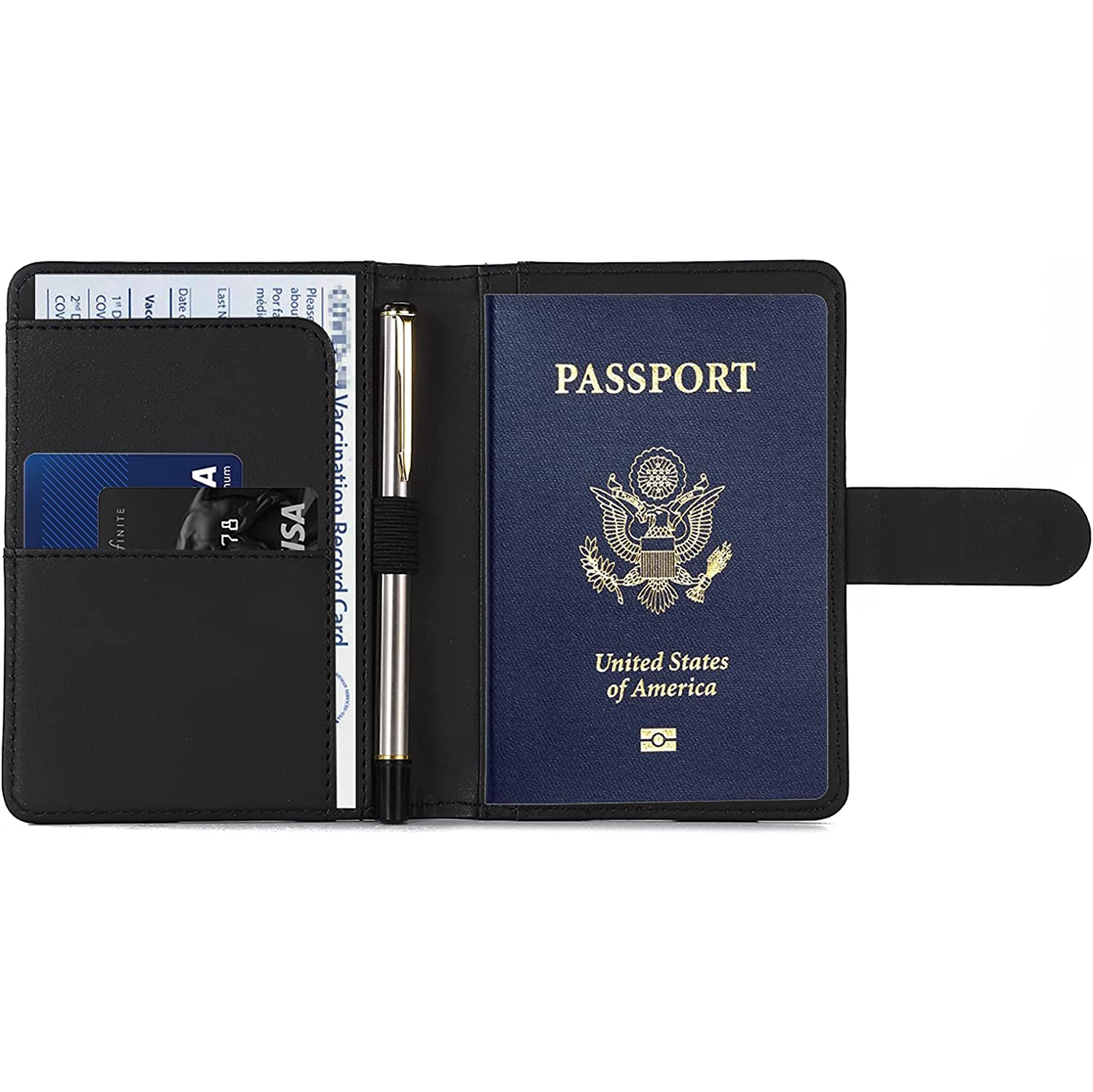 Étui porte-passeport en cuir de qualité supérieure, portefeuille de voyage anti-RFID avec porte-passeport