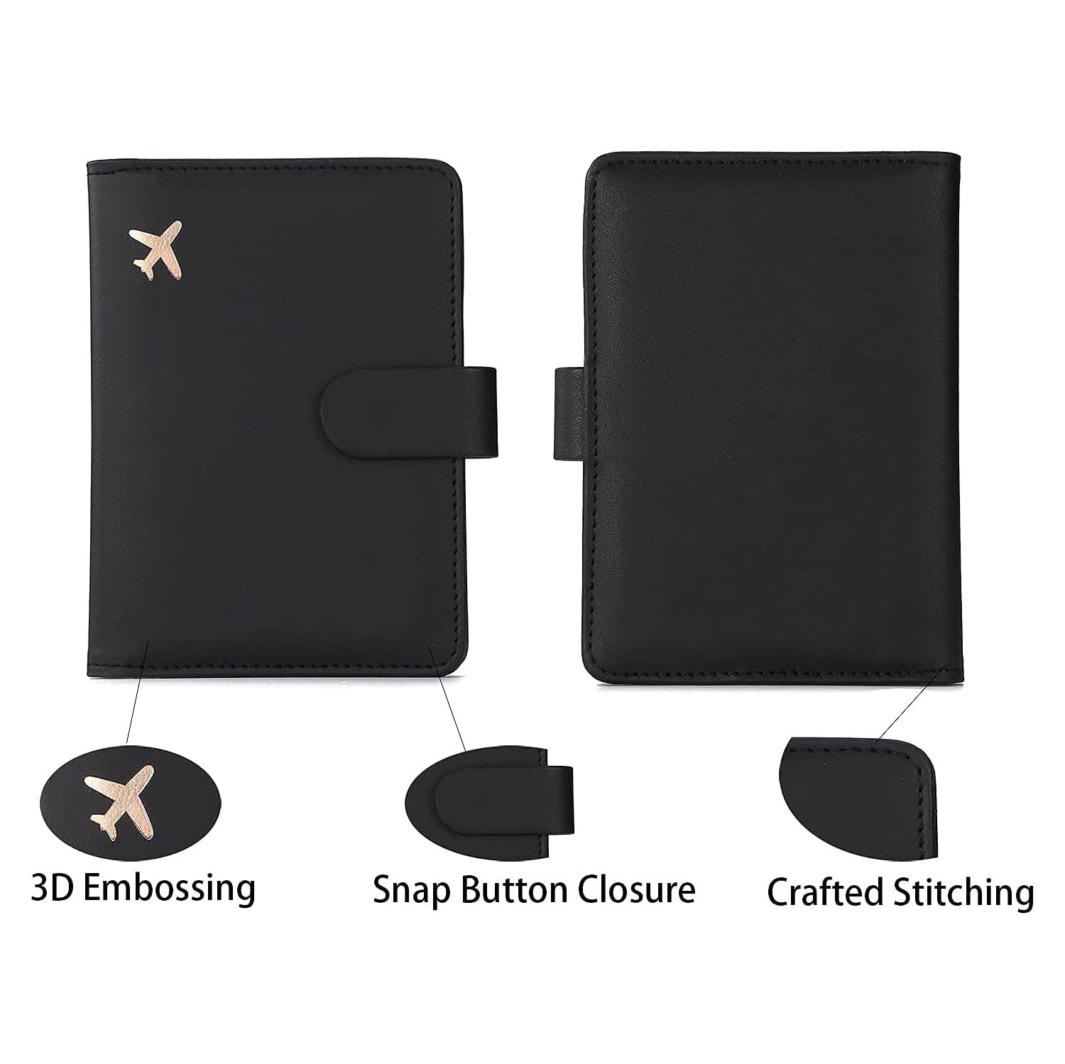 Étui porte-passeport en cuir de qualité supérieure, portefeuille de voyage anti-RFID avec porte-passeport