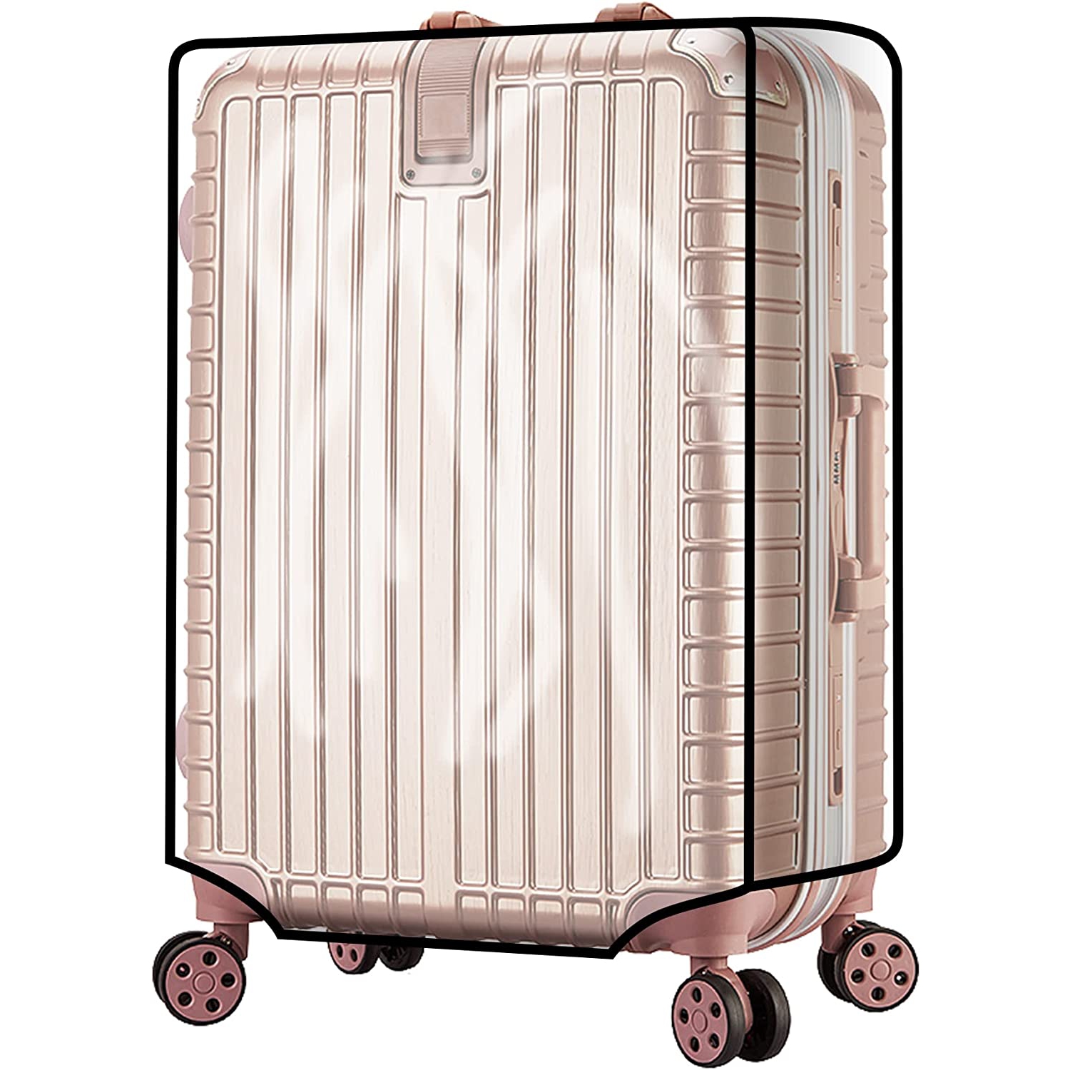 Le protecteur de valise est une valise de voyage en PVC à l’épreuve de la poussière dotée d’un manchon pour poignée de valise envoyé au hasard