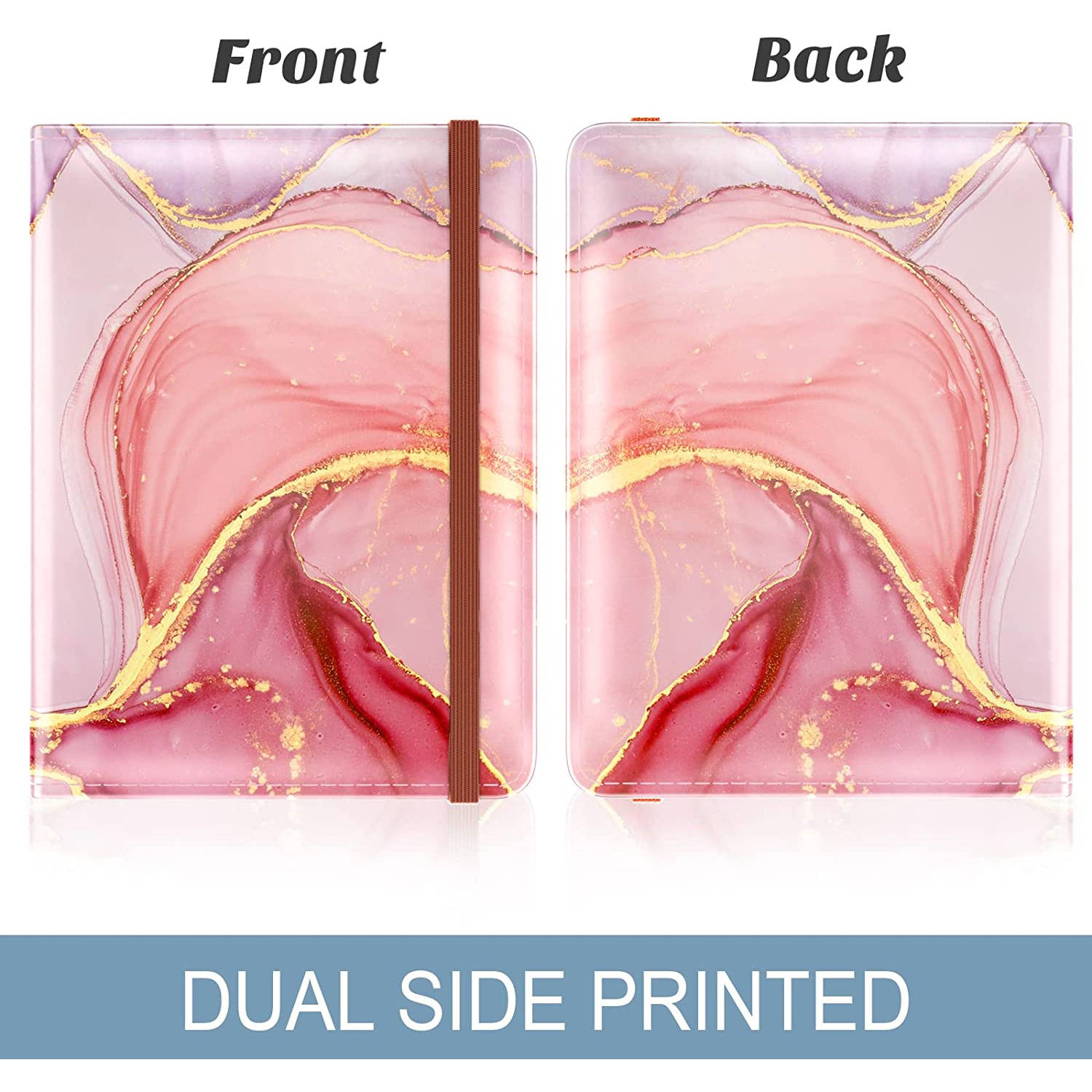 Porte-cartes combo passeport et vaccins, porte-passeport avec fente pour carte de vaccin, étui à passeport avec protection RFID