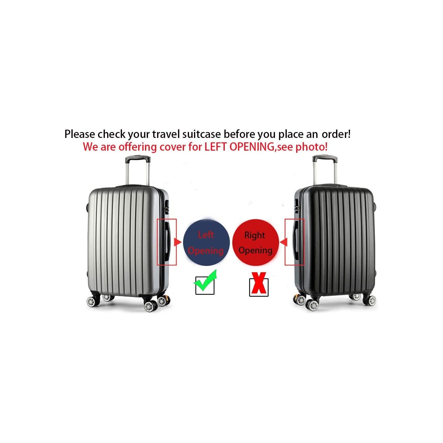 FF1 Luggage Protector Suitcase Cover PVC Bag Dust Proof Travel Suitcase Fits Most 20"