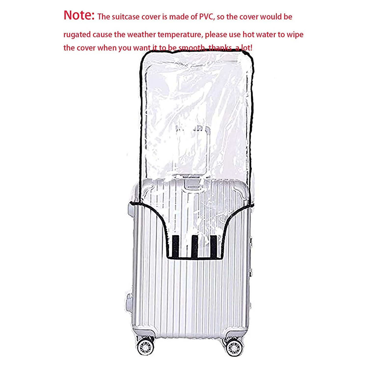 FF1 Luggage Protector Suitcase Cover PVC Bag Dust Proof Travel Suitcase Fits Most 20"