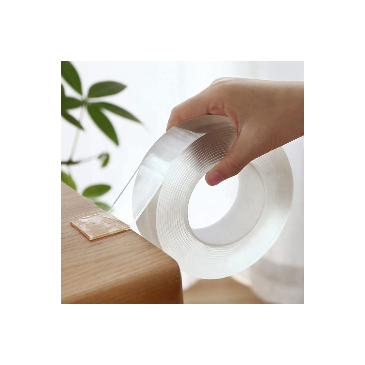 5m/16.4ft Nano Double Sided Tape Heavy Duty,Transparent Reusable Nano Adhesive Tape Washable and Reusable Traceless