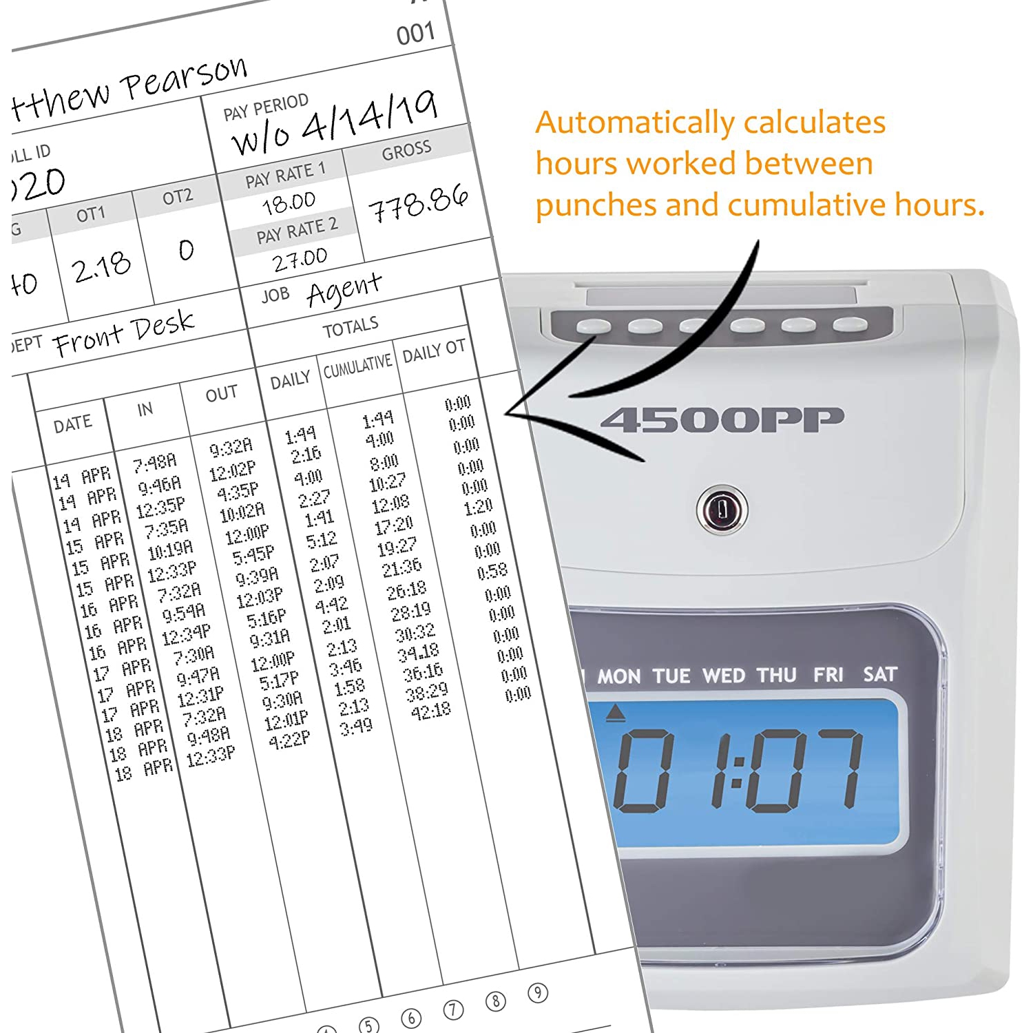 4500PP Time Clock Replacement Ribbon