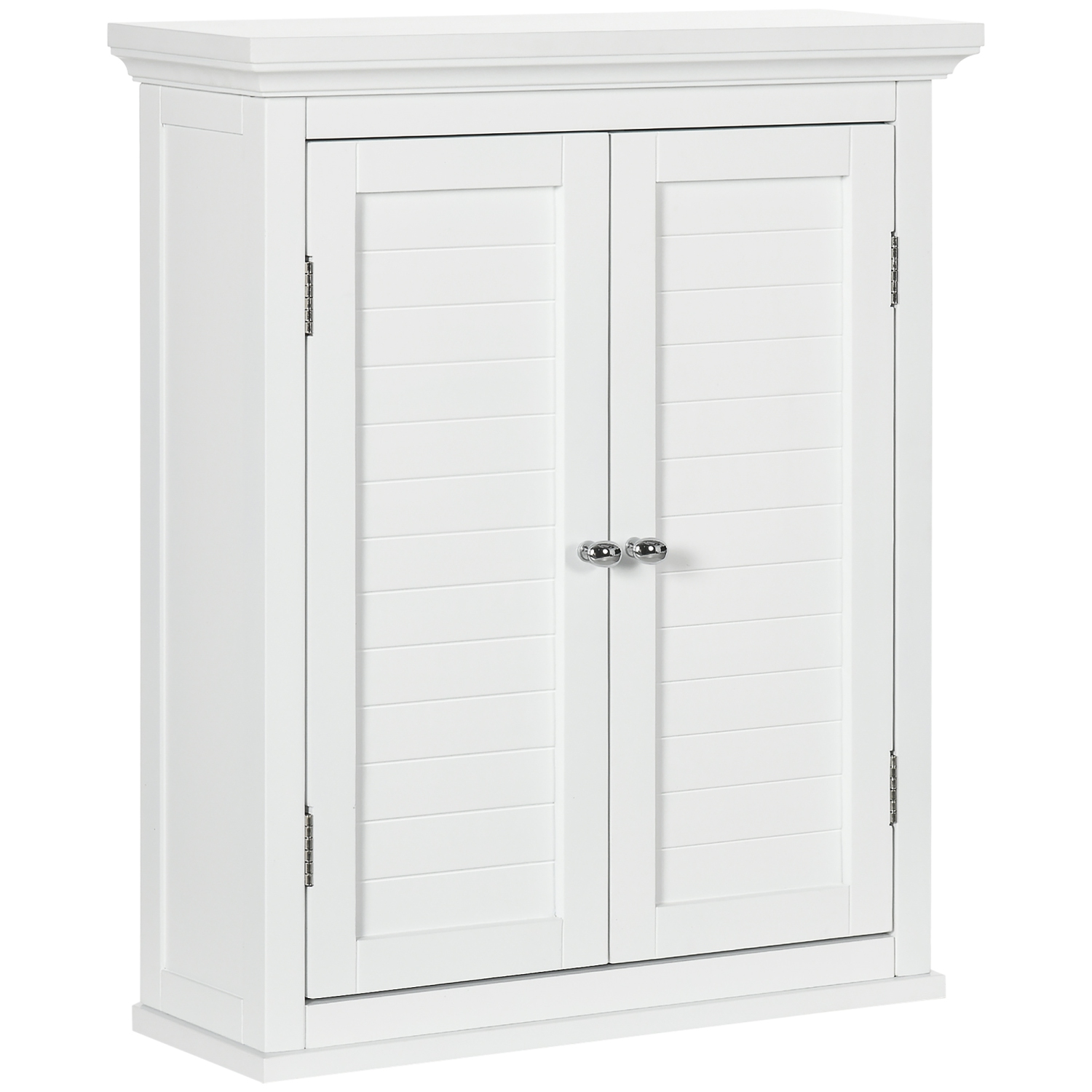 Armoire murale de salle de bain kleankin, armoire à pharmacie, armoire de rangement pour toilettes avec tablette réglable pour salon et entrée, blanc