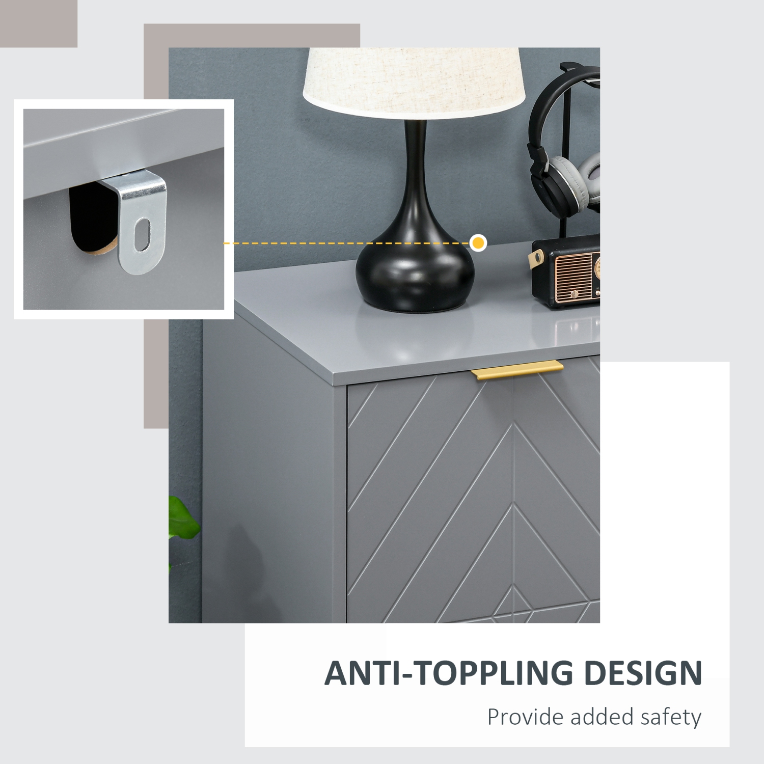 HOMCOM – Buffet de 47&nbsp;po avec rangement, bar à café contemporain avec tablettes ajustables et pattes en métal, armoire de rangement de cuisine à