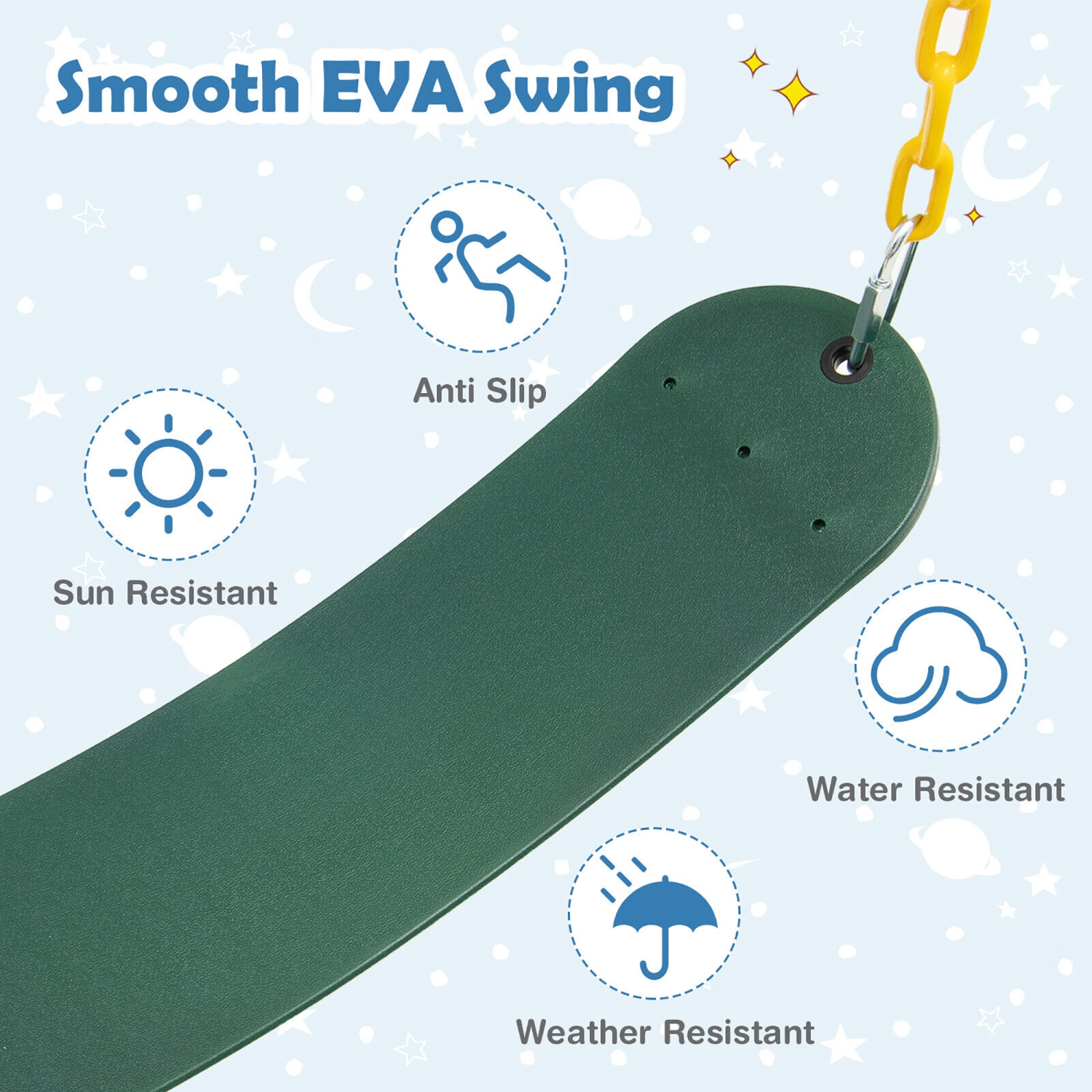 Gymax 10 FT Climbing Dome w/ Swing Outdoor Kids Play Jungle Gym