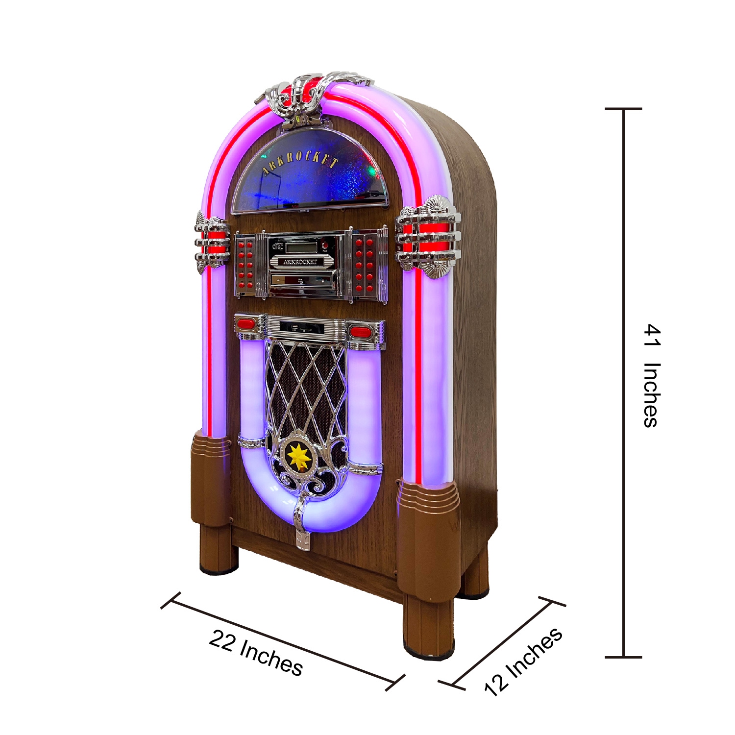 Arkrocket Taurus II Mid-Size Jukebox-OAK