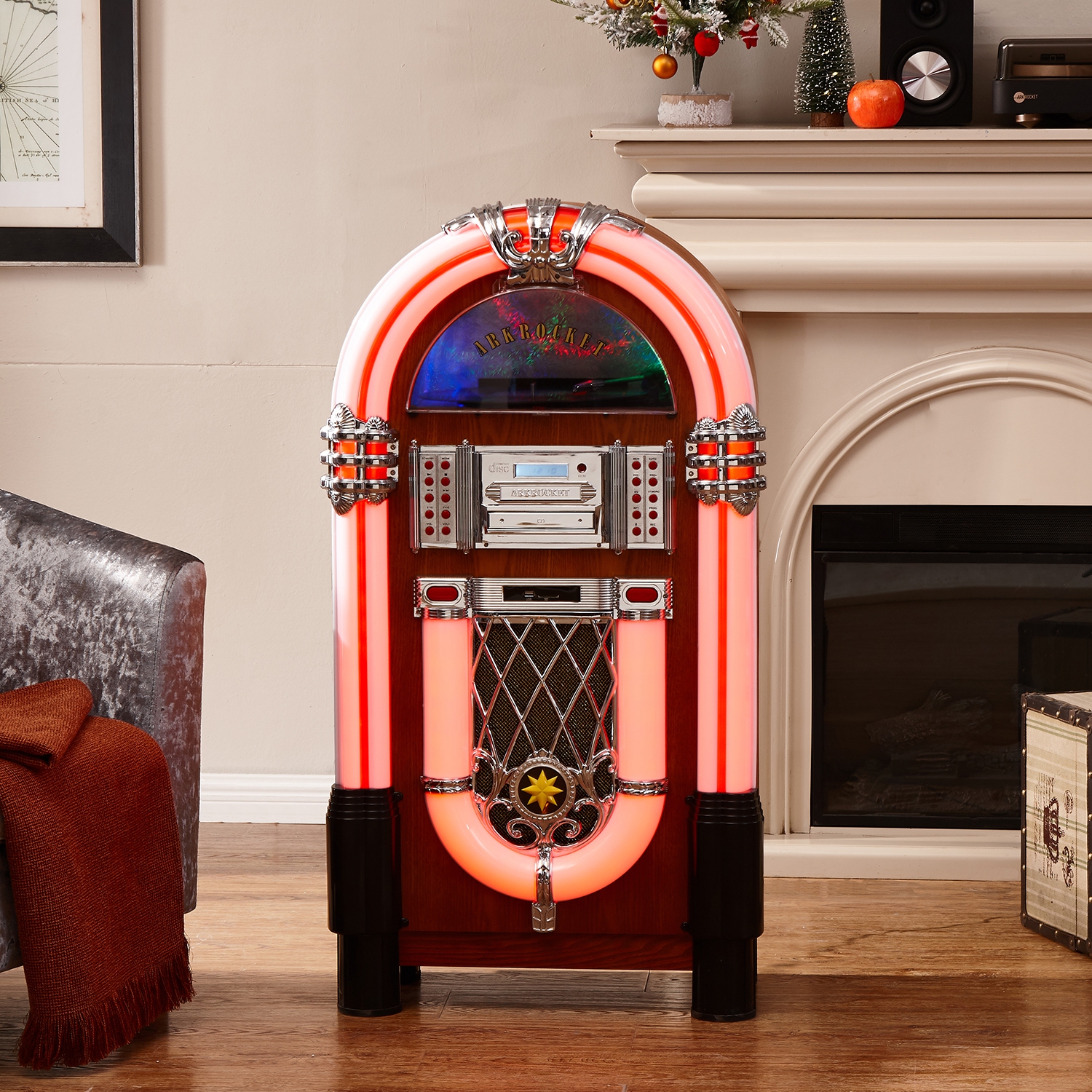 Arkrocket Taurus II Mid-Size Jukebox-Maple