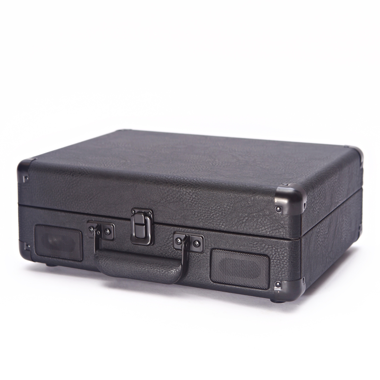 Arkrocket Curiosity Bluetooth Turntable Retro Suitcase 3-Speed Record Player with Built-in Speakers-Black