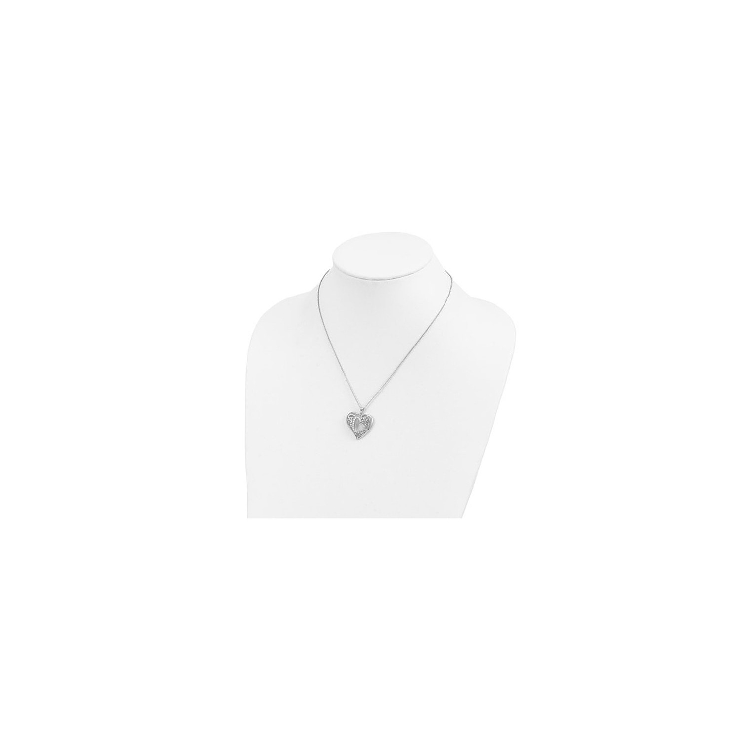 Collier à pendentif en argent sterling avec zircons cubiques synthétiques de Forever In My Heart