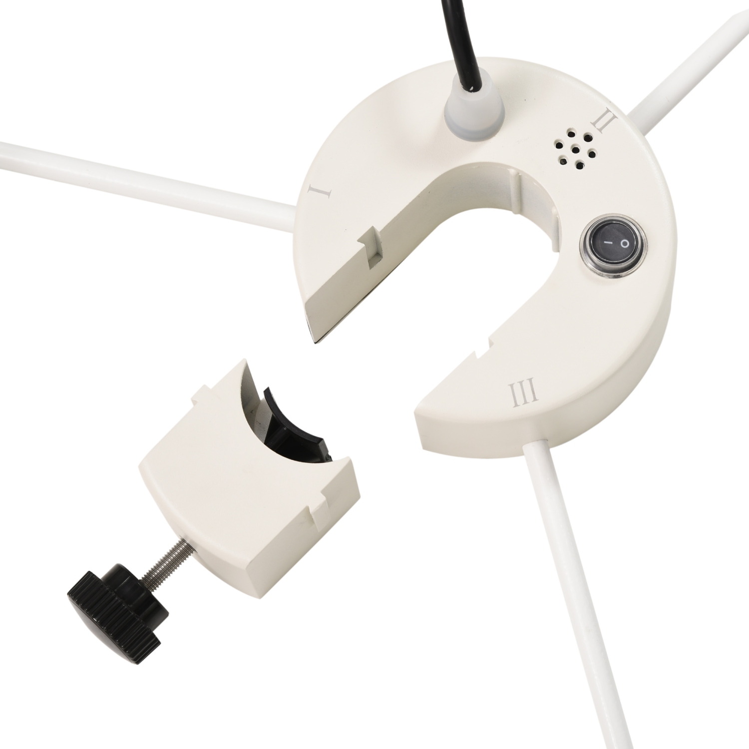 Outsunny Electric Patio Heater with 3 Heating Panels and Ultra-low Glare, Aluminum Alloy Parasol Heater with Infrared Remote Control for Garden