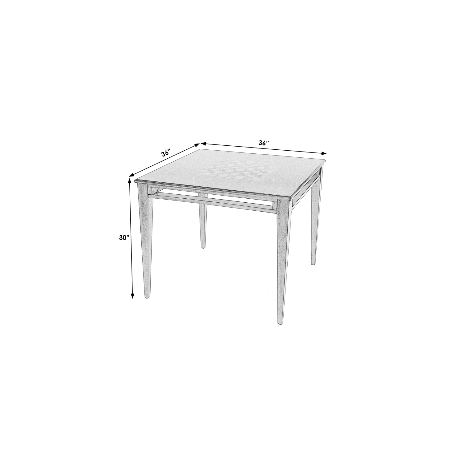 Table de jeu carrée en bois de 36 po Daltrey de Butler Specialty Company - Brun cerisier