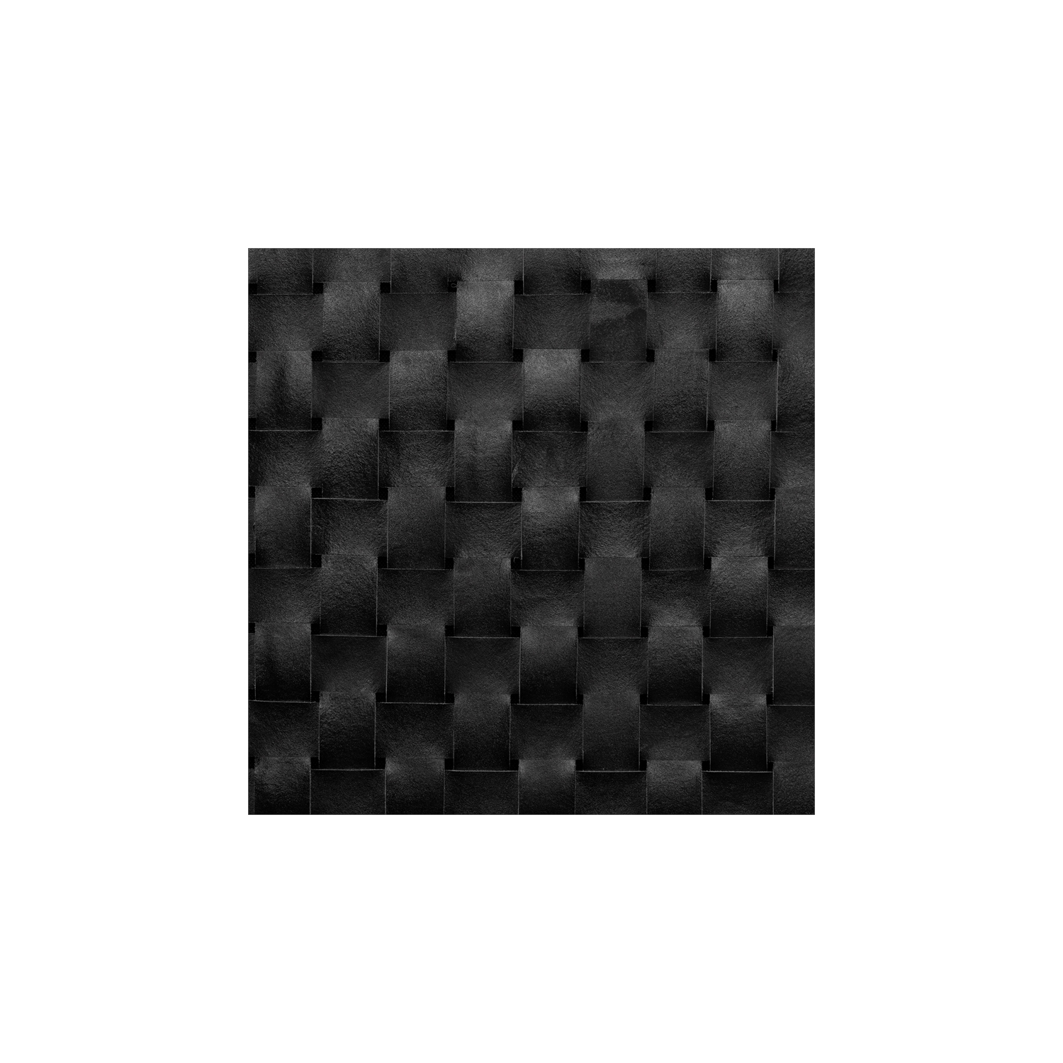 South Shore – tête de lit en cuir tissé Balka de 63.5 po de large, fini noir mat