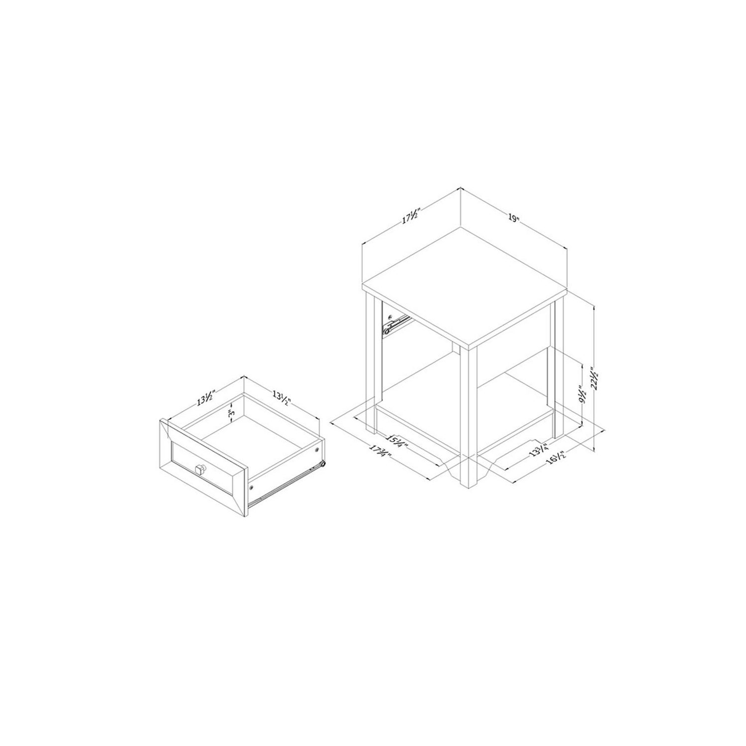 South Shore – Table de bout, bleu marine, Farnel