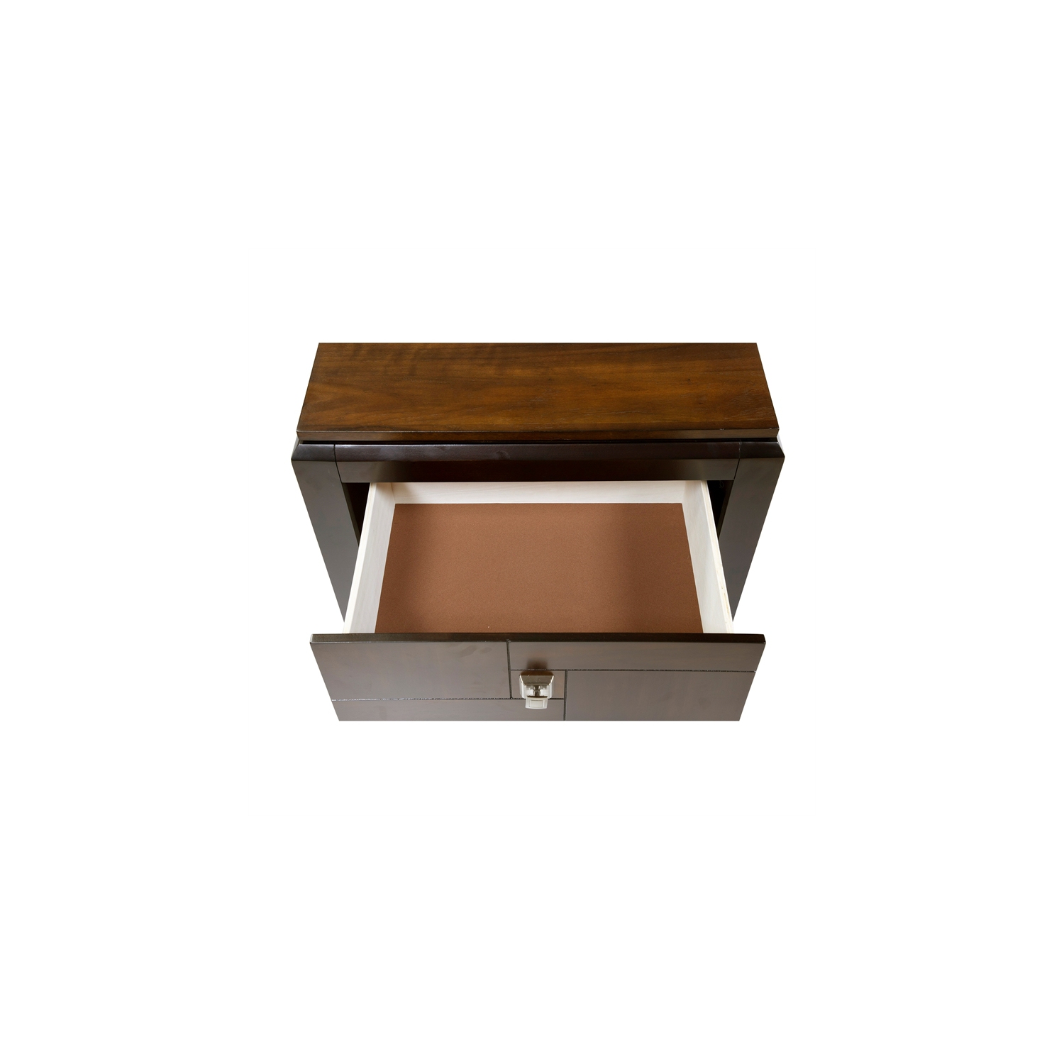 Furniture of America Delia Transitional Wood 2-Drawer Nightstand in Walnut