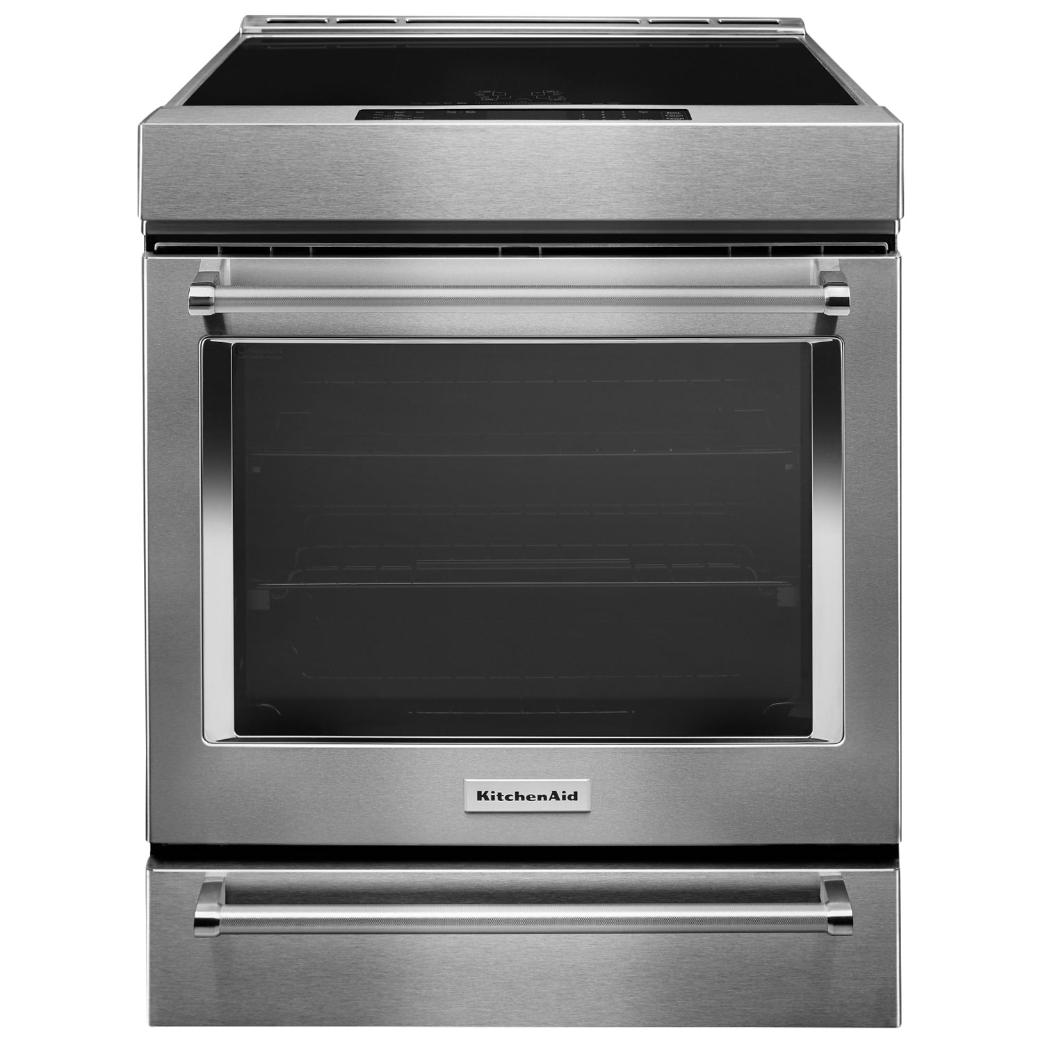 KitchenAid 30" 6.4 Cu. Ft. True Convection Slide-In Induction Range - Stainless Steel