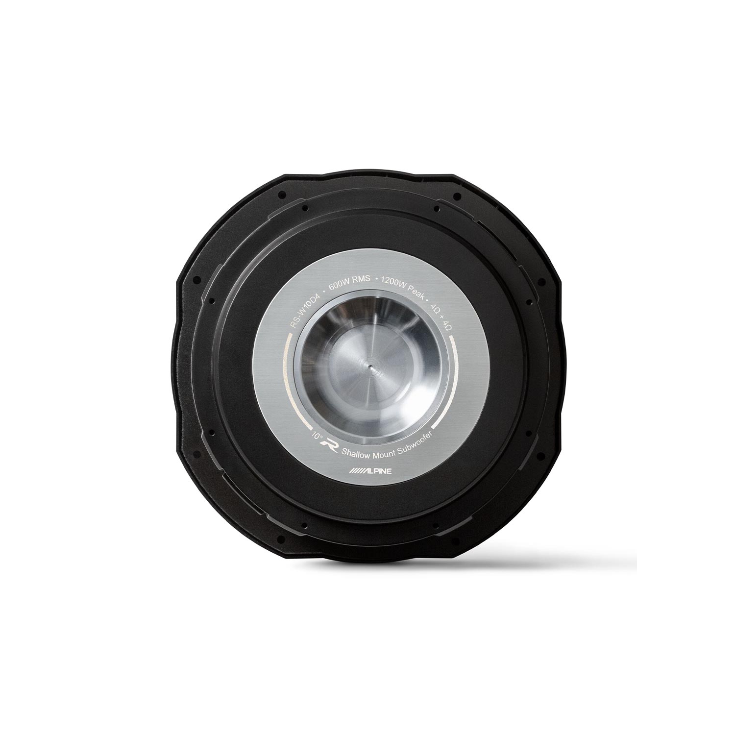 Haut-parleur d’extrêmes graves de 10 po avec deux bobines acoustiques de 4 ohms RS-W10D4 d’Alpine