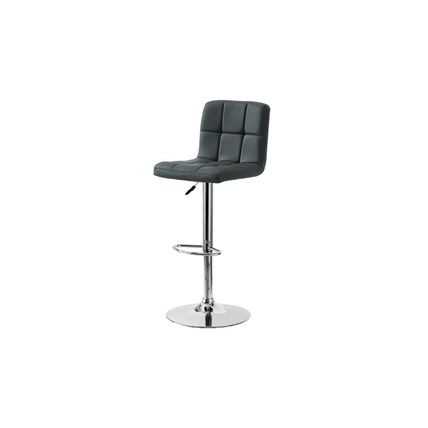 Linon Clayton 24"-32" Adjustable Metal Barstool in Gray