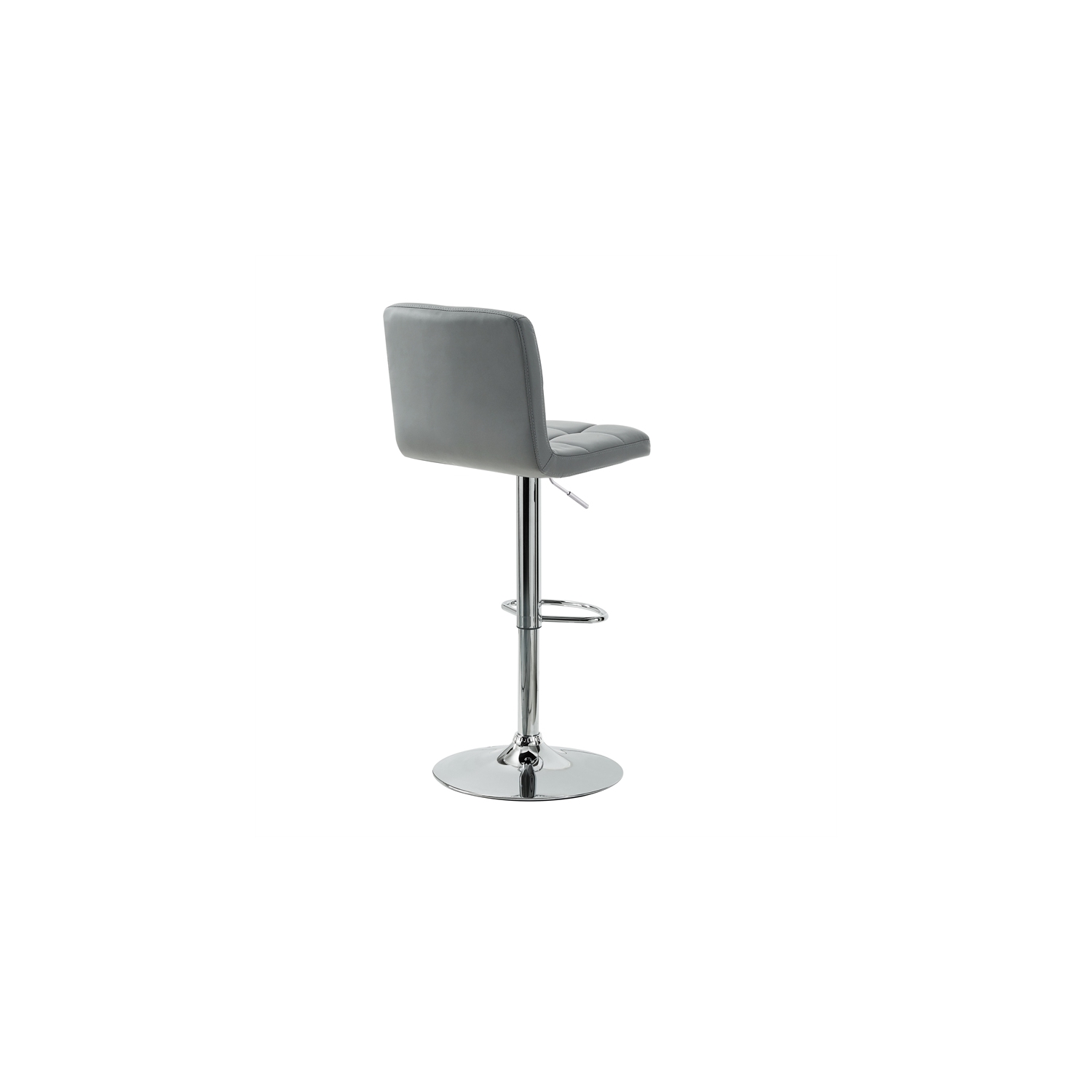 Linon Clayton 24"-32" Adjustable Metal Barstool in Gray