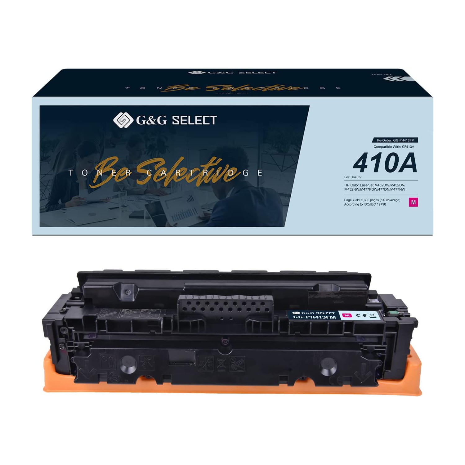 G&G Select Remanufactured Toner Cartridge Replacement for Hp CF413A Standard Yield, Magenta