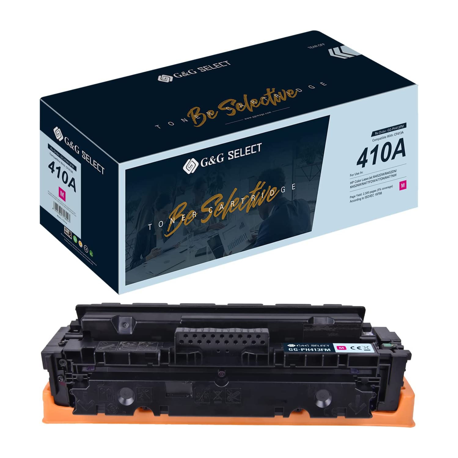 G&G Select Remanufactured Toner Cartridge Replacement for Hp CF413A Standard Yield, Magenta