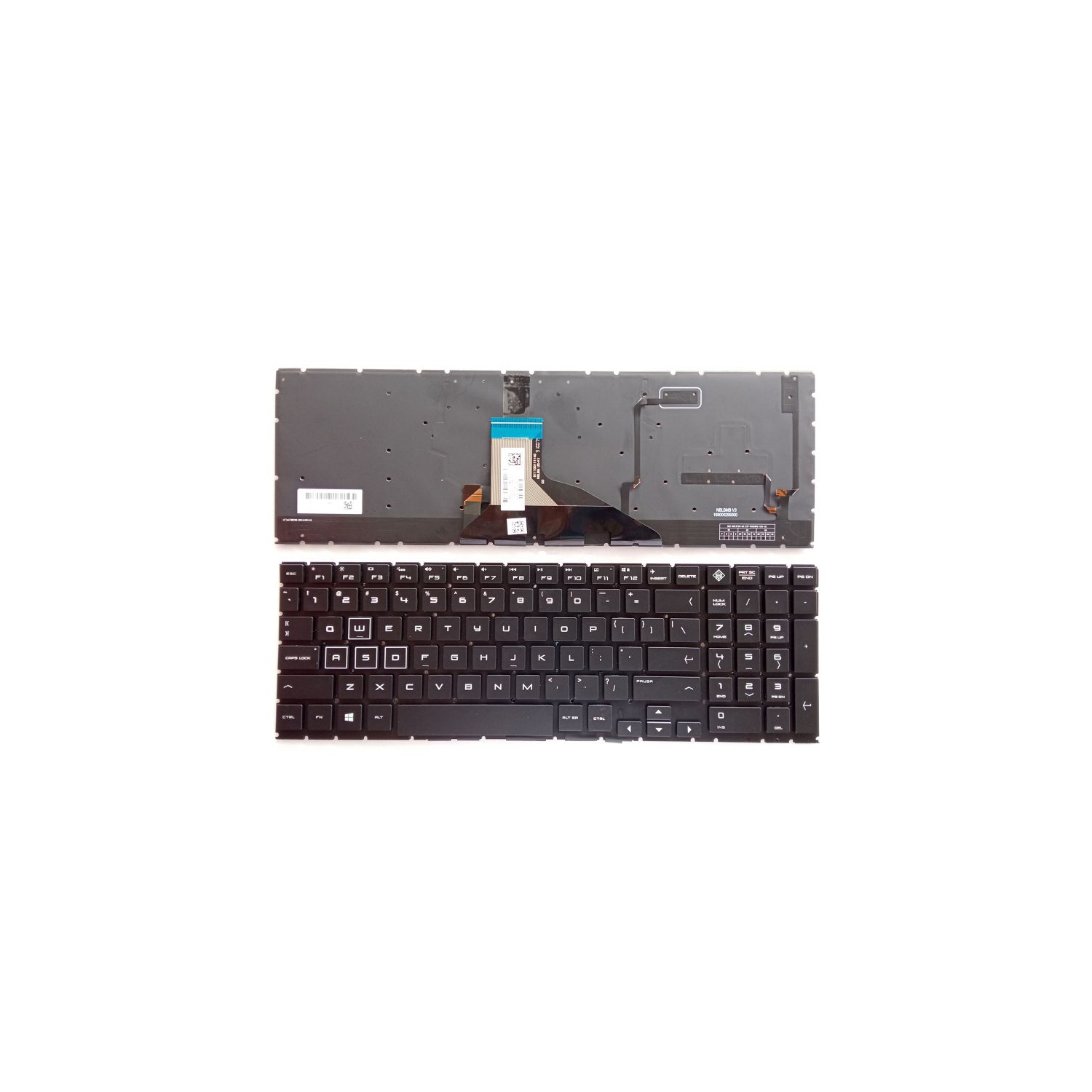 Clavier de remplacement RVB de portable rétroéclairé pour Omen 15-DC 15T-DC 15-DH 15T-DH 15-DC0051NR 15T-DC000 15-DC0010CA 15-DC0010NR 15-DC0011NR