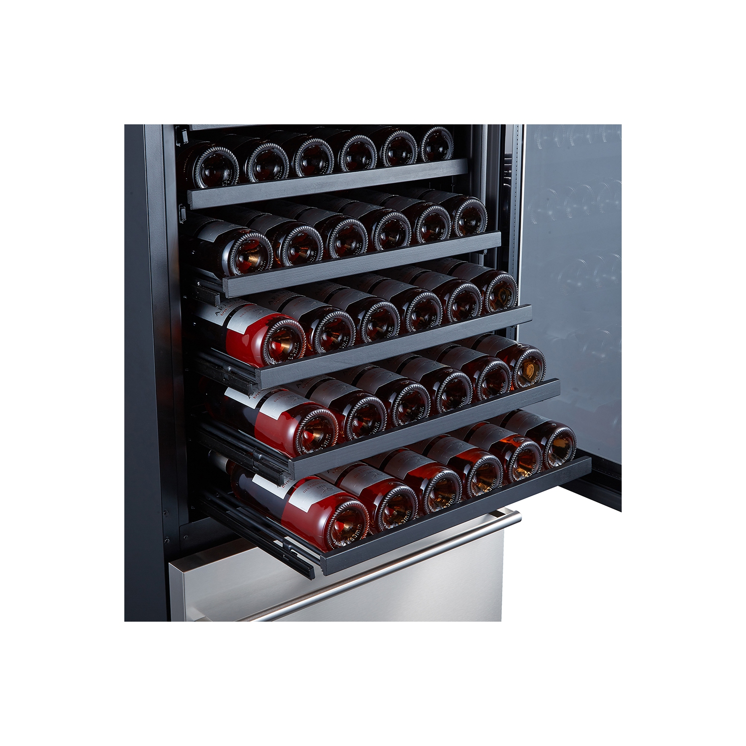 Forno Azienda Dual Temperature Zone 24-inch Wine Cooler 108 Bottles with two refrigerated drawers