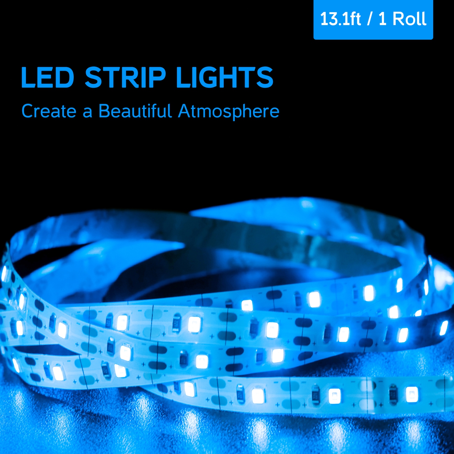 Meuble champêtre DEL blanche avec bande lumineuse bleue USB pour écran plat de 55/65 po, console multimédia en bois avec portes de grange