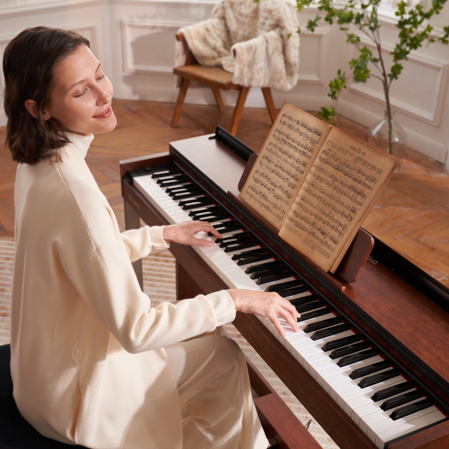 Donner DDP-200 Professional 88 Key Weighted Dynamic Graded Hammer Action Wooden Upright Digital Piano