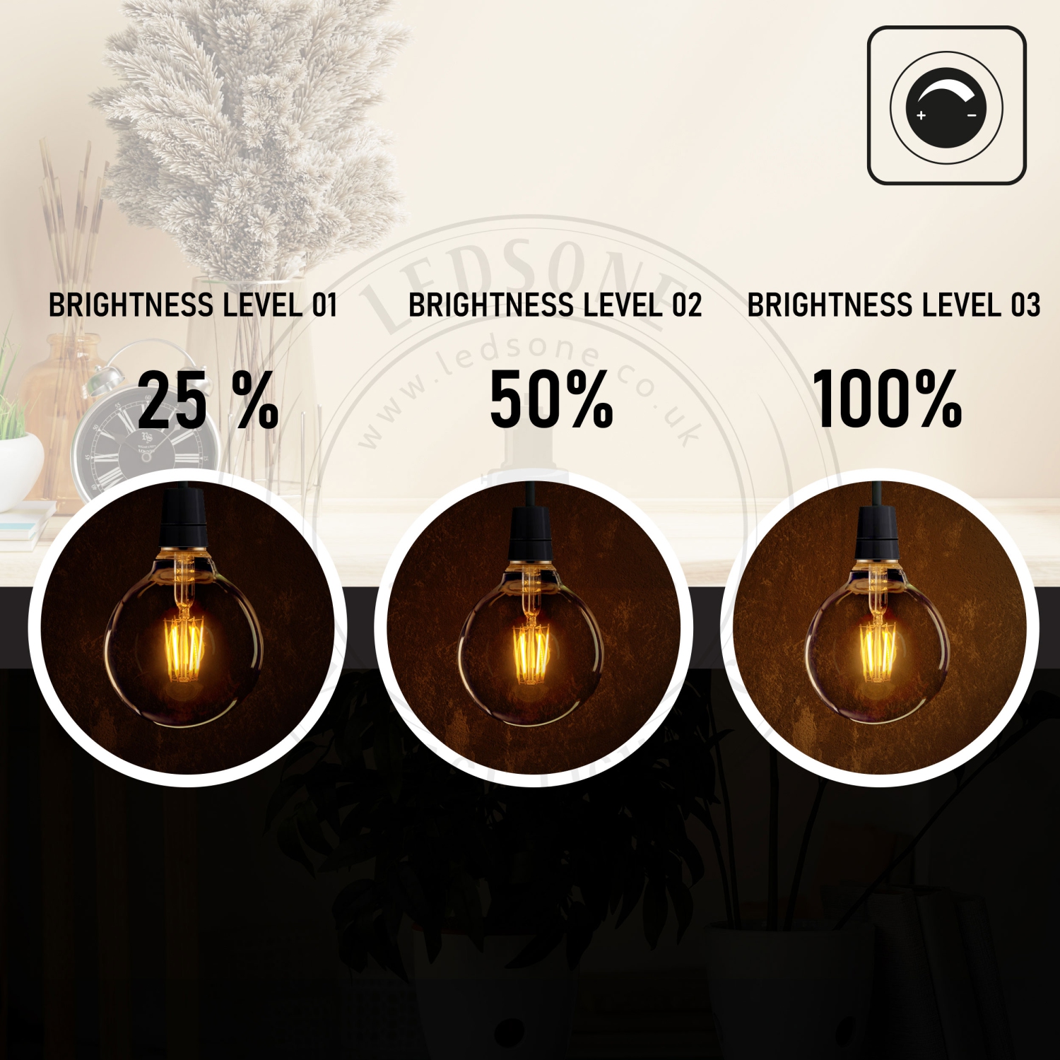 G30 E26 LED Edison Bulb 8W Dimmable LED Filament Vintage Light Bulb