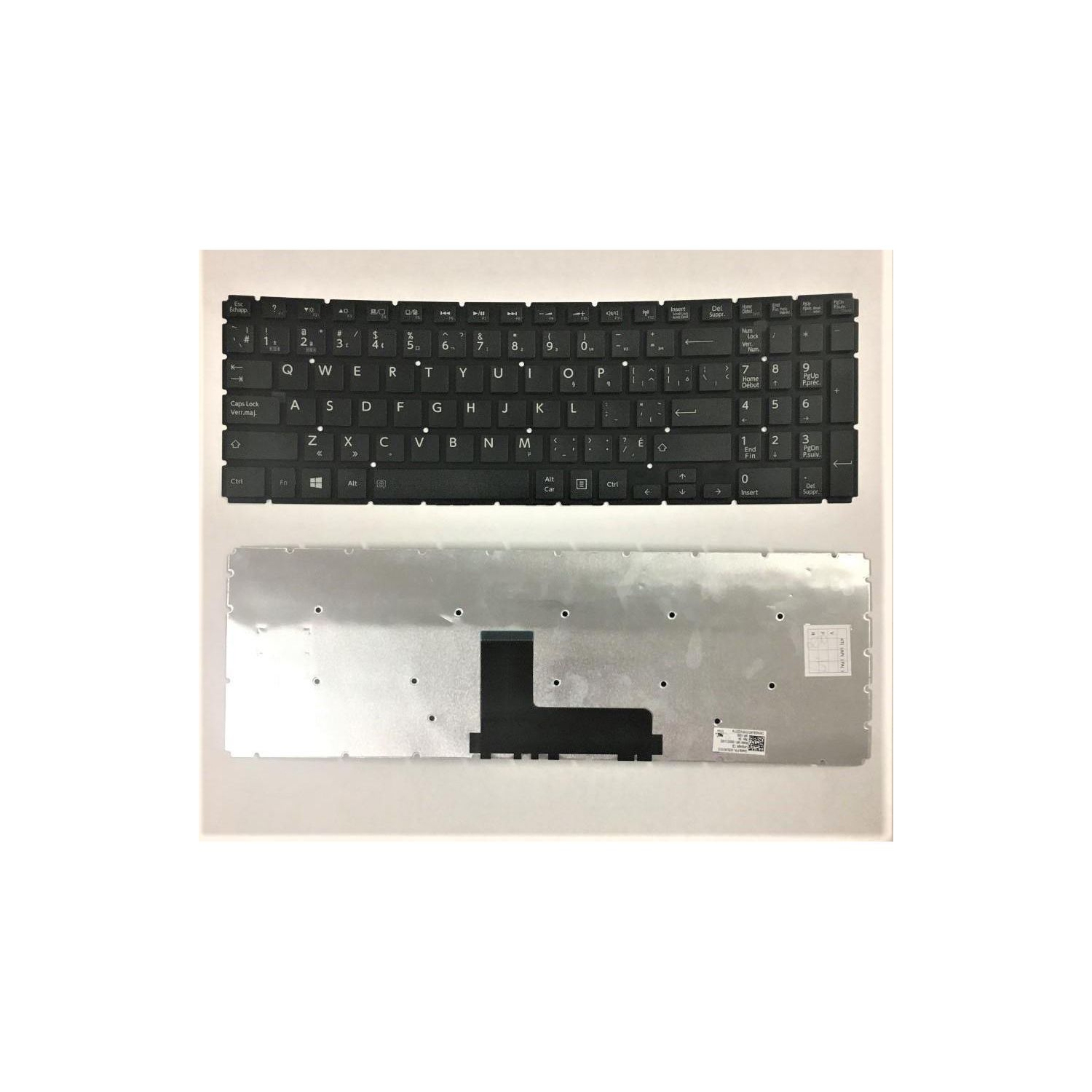 Toshiba Satellite L50-B/L50D-B/L50T-B Canadian Bilingual Non-Backlit Replacement Keyboard