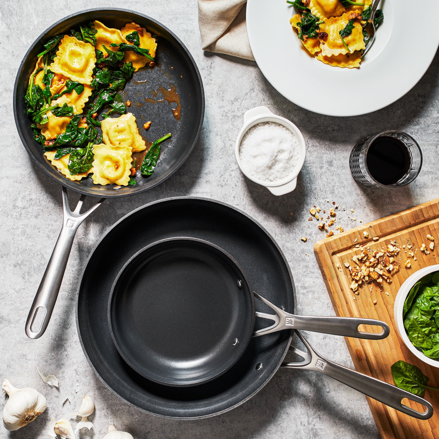 ZWILLING Motion 3 Piece Aluminum Frying Pan Set