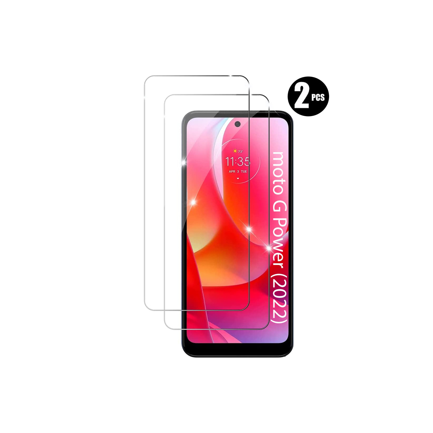 XCRS Tempered Glass, with Accurate Touch, Screen Protector for Motorola Moto G Power [2-Pack]