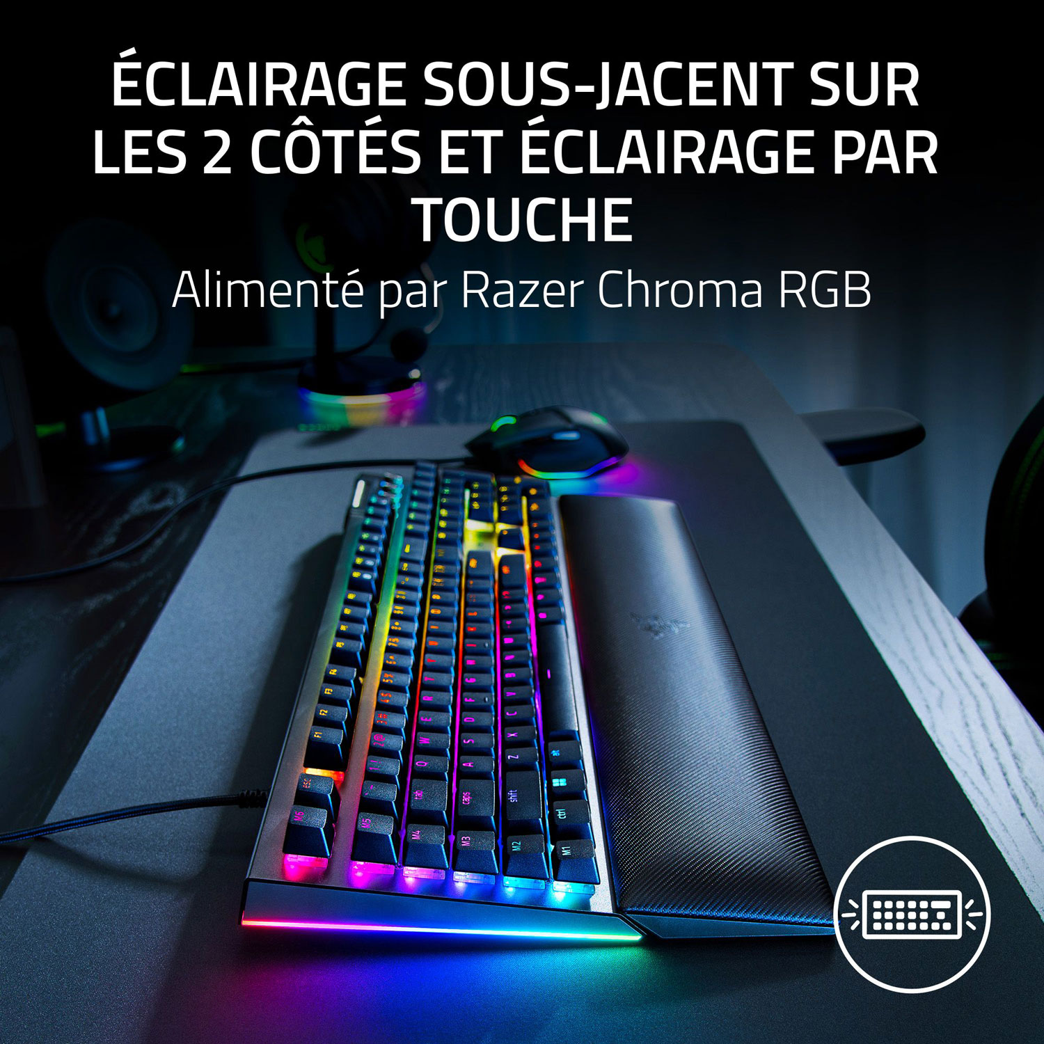 Clavier de jeu mécanique BlackWidow V4 Razer avec éclairage RVB Chroma
