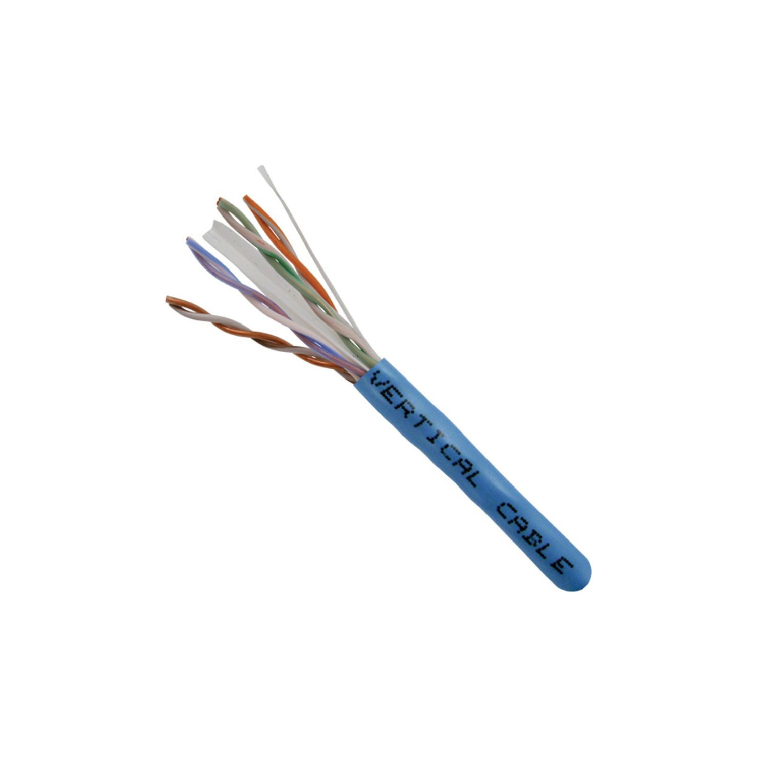 Vertical Cable CAT6 Solid Bare Copper Riser Cable, 1000ft. UTP, 550MHz, 23AWG, CMR, Blue