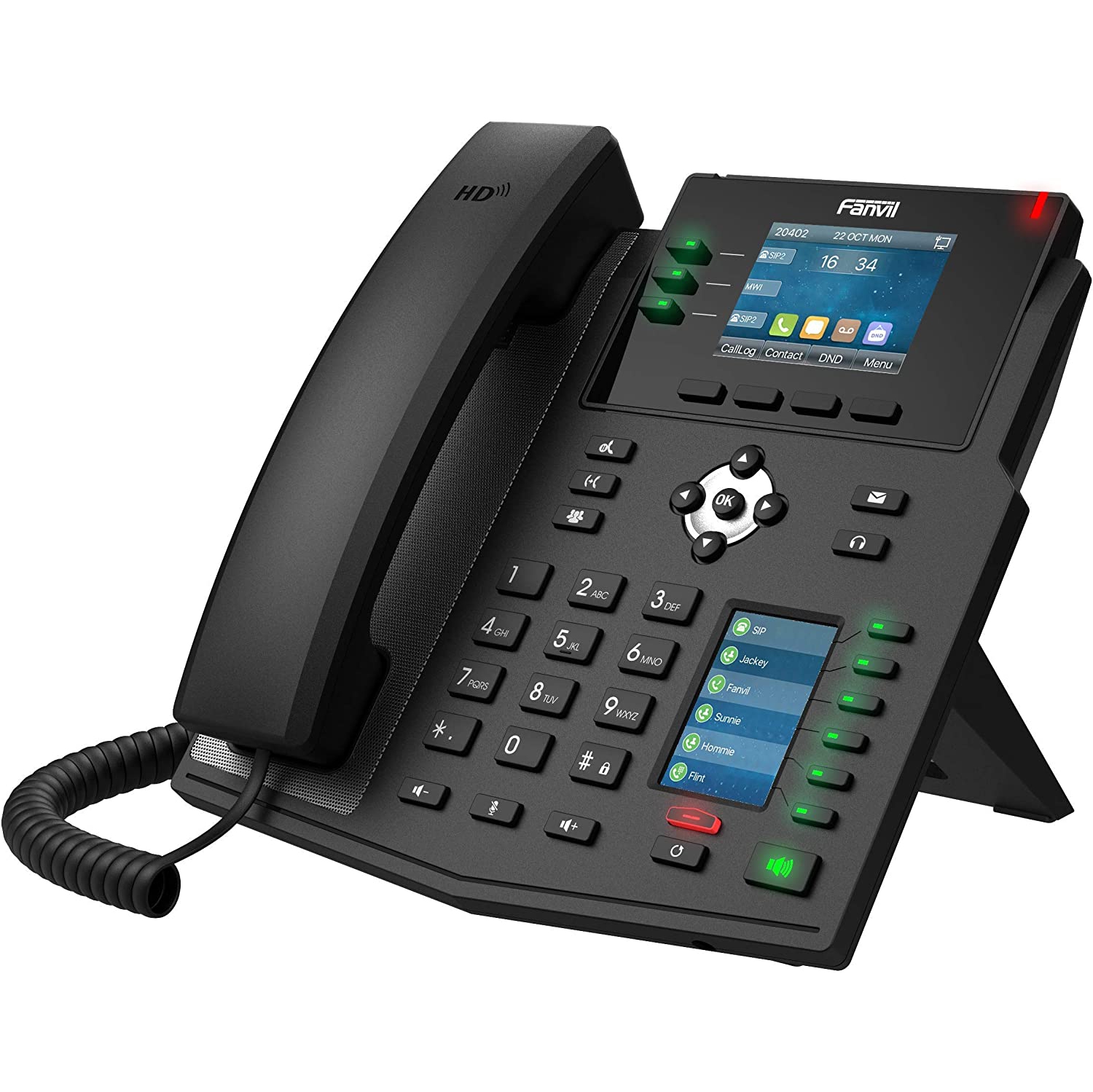 Fanvil X4U Gigabit SIP Enterprise Desktop Phone with Dual-Color LCD Display
