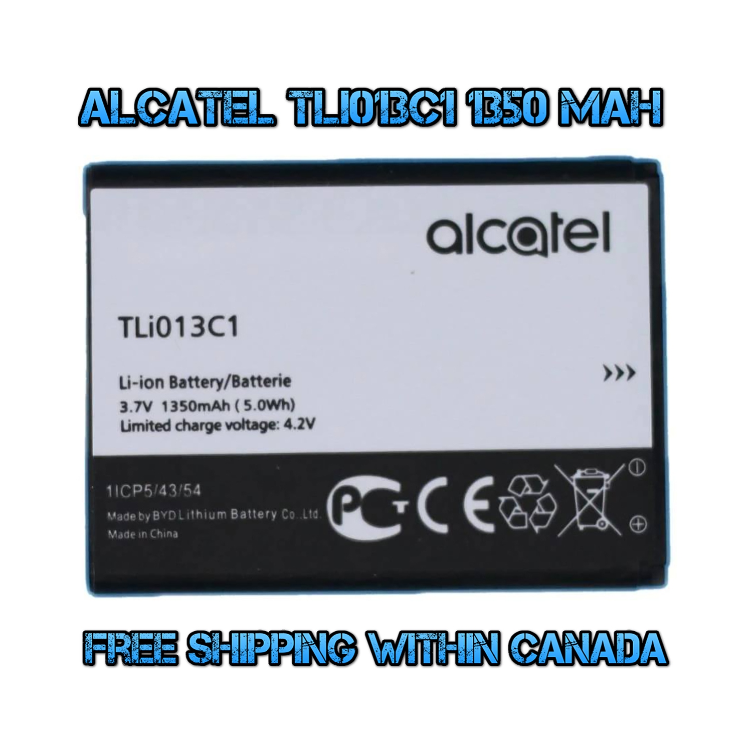 New Alcatel TLi013C1 1350 mAh Battery for One Touch Go Flip V 4051S Go Flip 3
