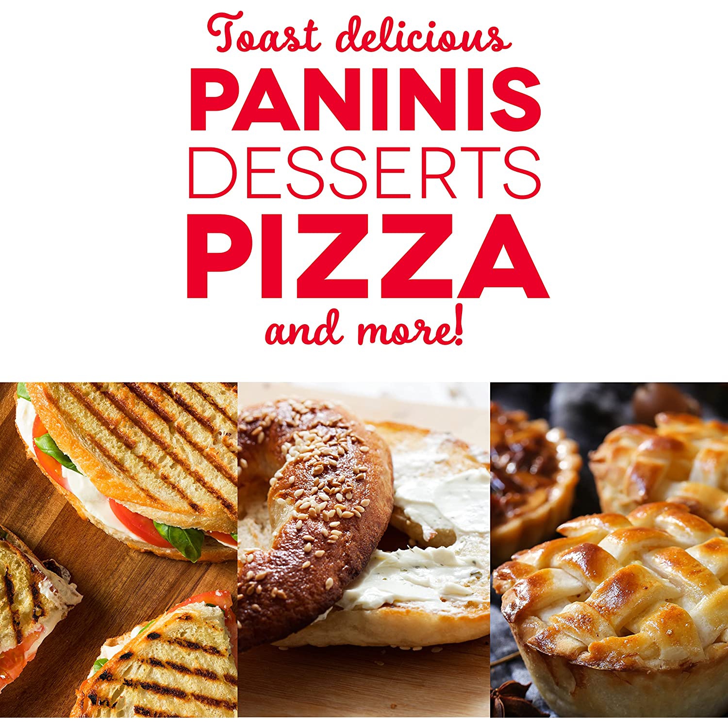 Mini four grille-pain DASH pour pain, bagels, biscuits, pizza, paninis et plus encore avec plateau de cuisson, grille, fonction d'arrêt automatique -